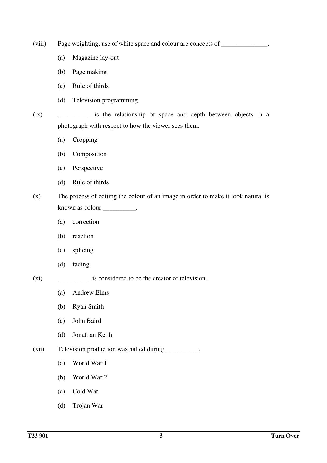 ICSE Class 10 MASS MEDIA & COMMUNICATION 2023 Question Paper - Page 3