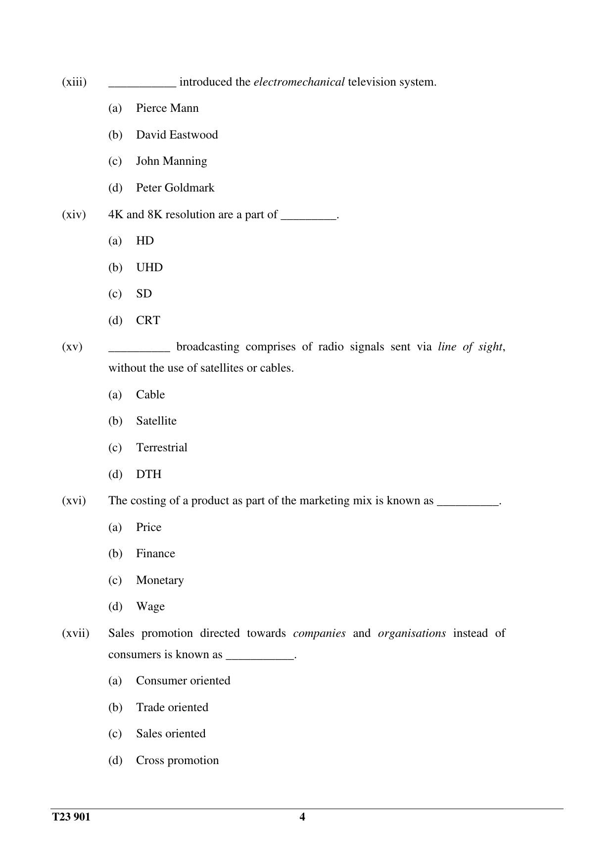 ICSE Class 10 MASS MEDIA & COMMUNICATION 2023 Question Paper - Page 4