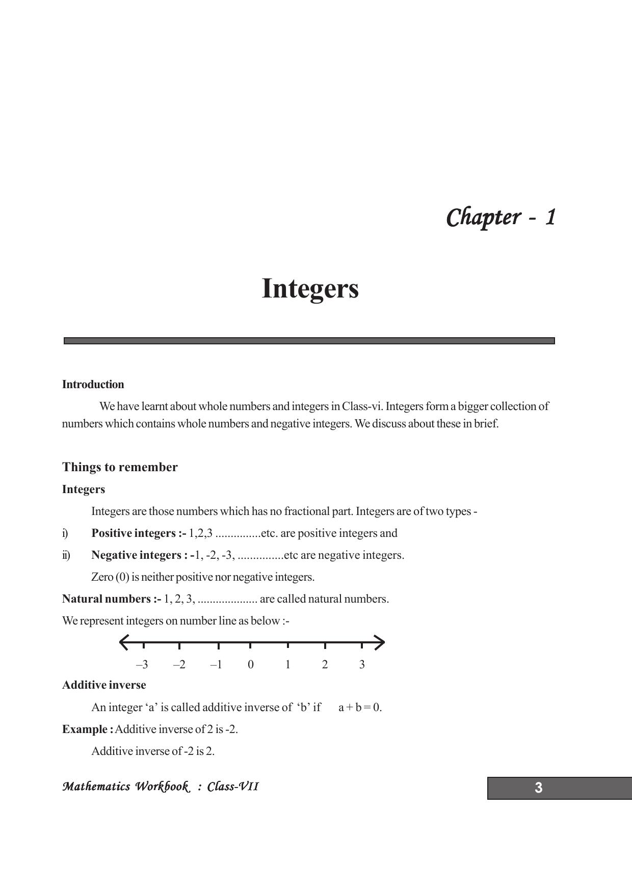 Tripura Board Class 7 Math English Version Workbooks - Page 7