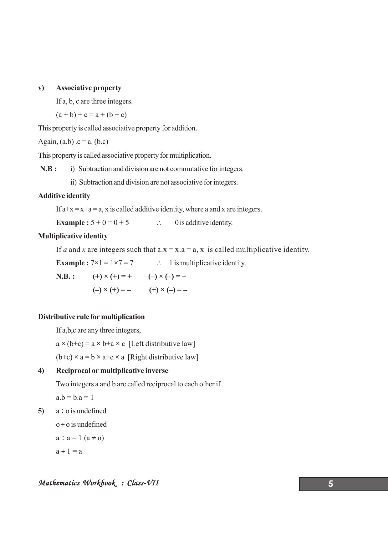 Tripura Board Class 7 Math English Version Workbooks - Page 9