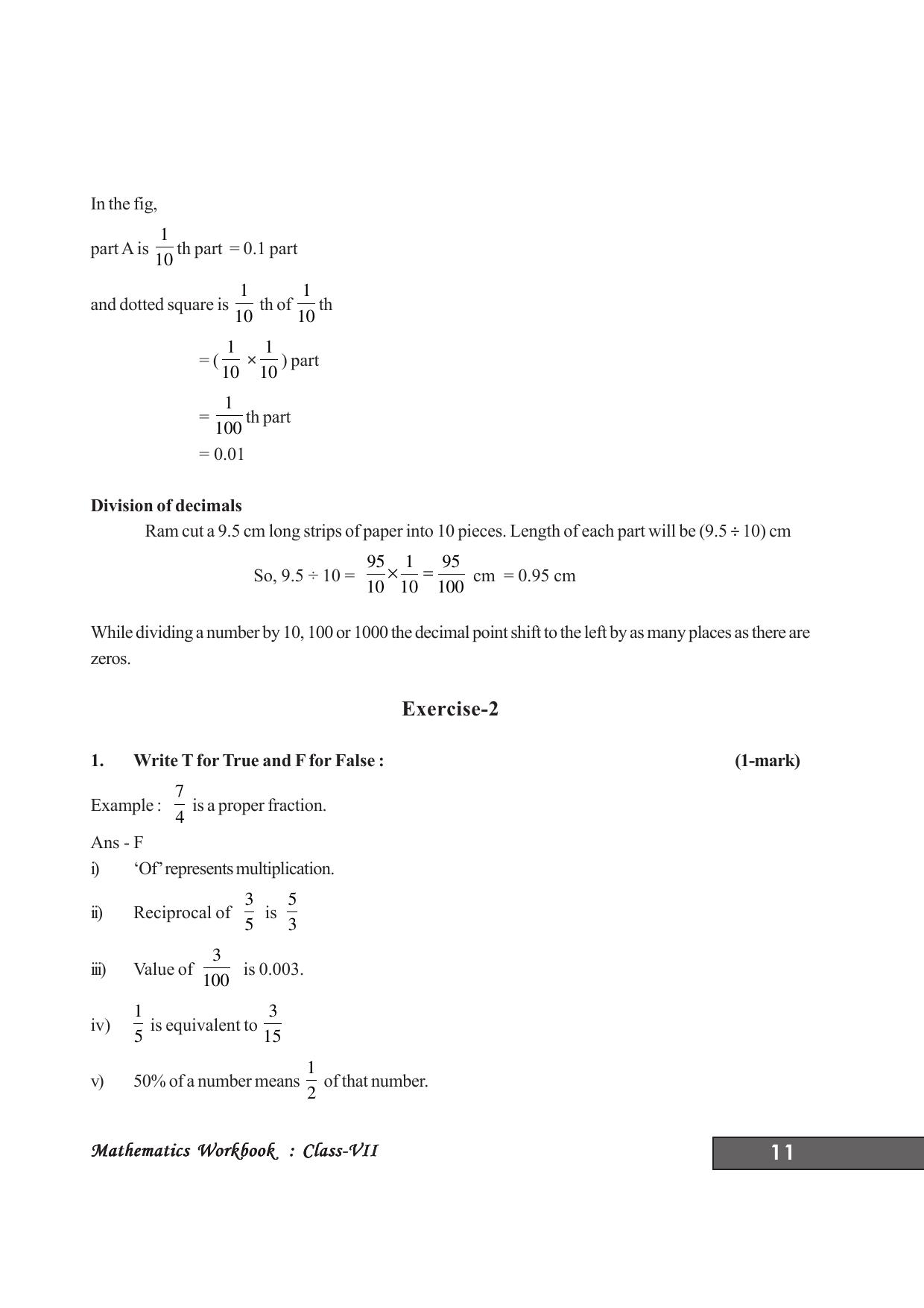 Tripura Board Class 7 Math English Version Workbooks - Page 15