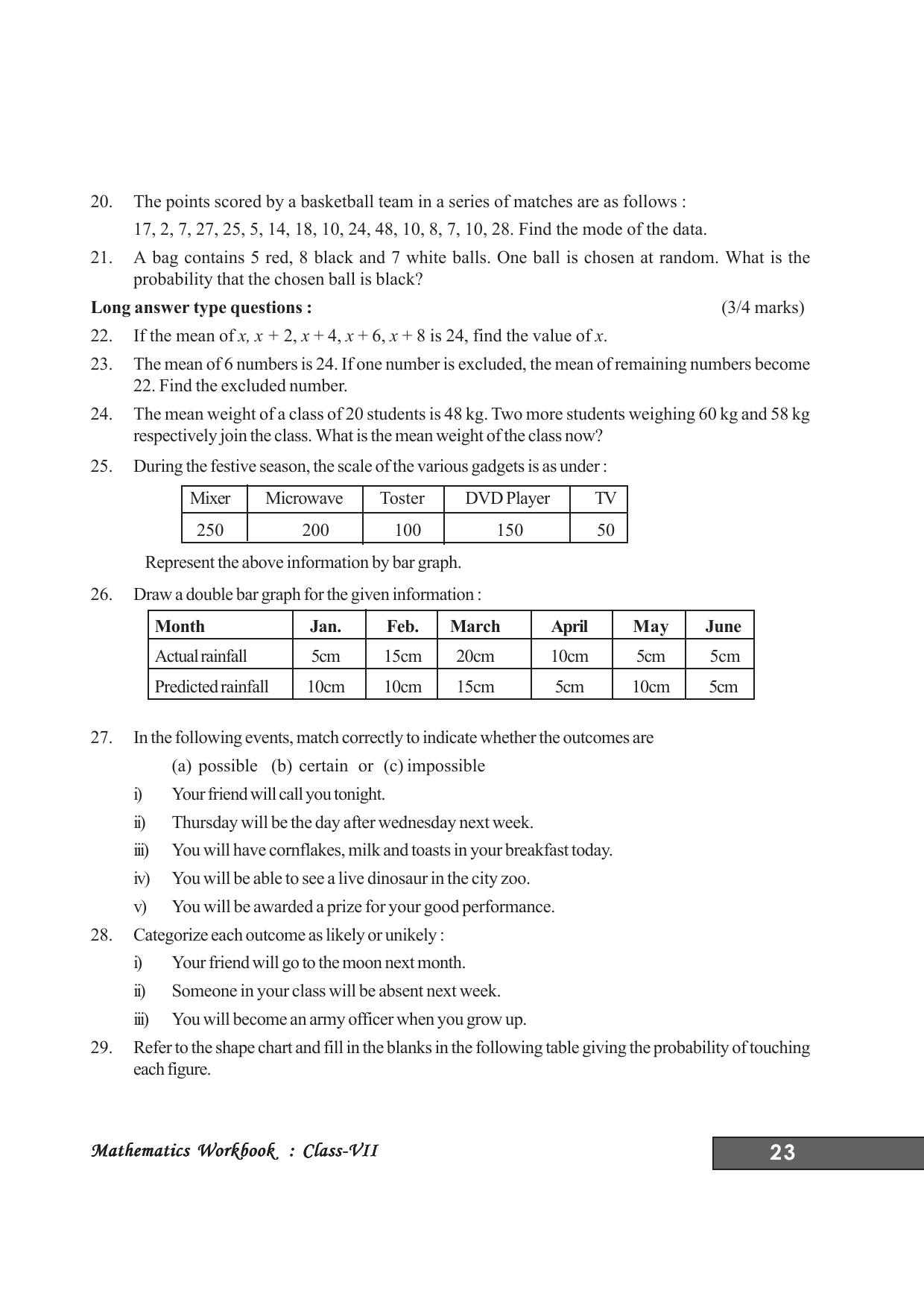 Tripura Board Class 7 Math English Version Workbooks - Page 27