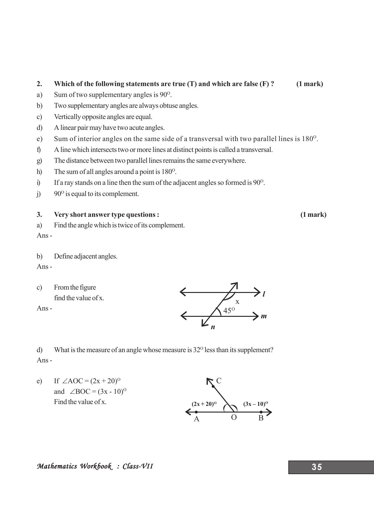Tripura Board Class 7 Math English Version Workbooks - Page 39