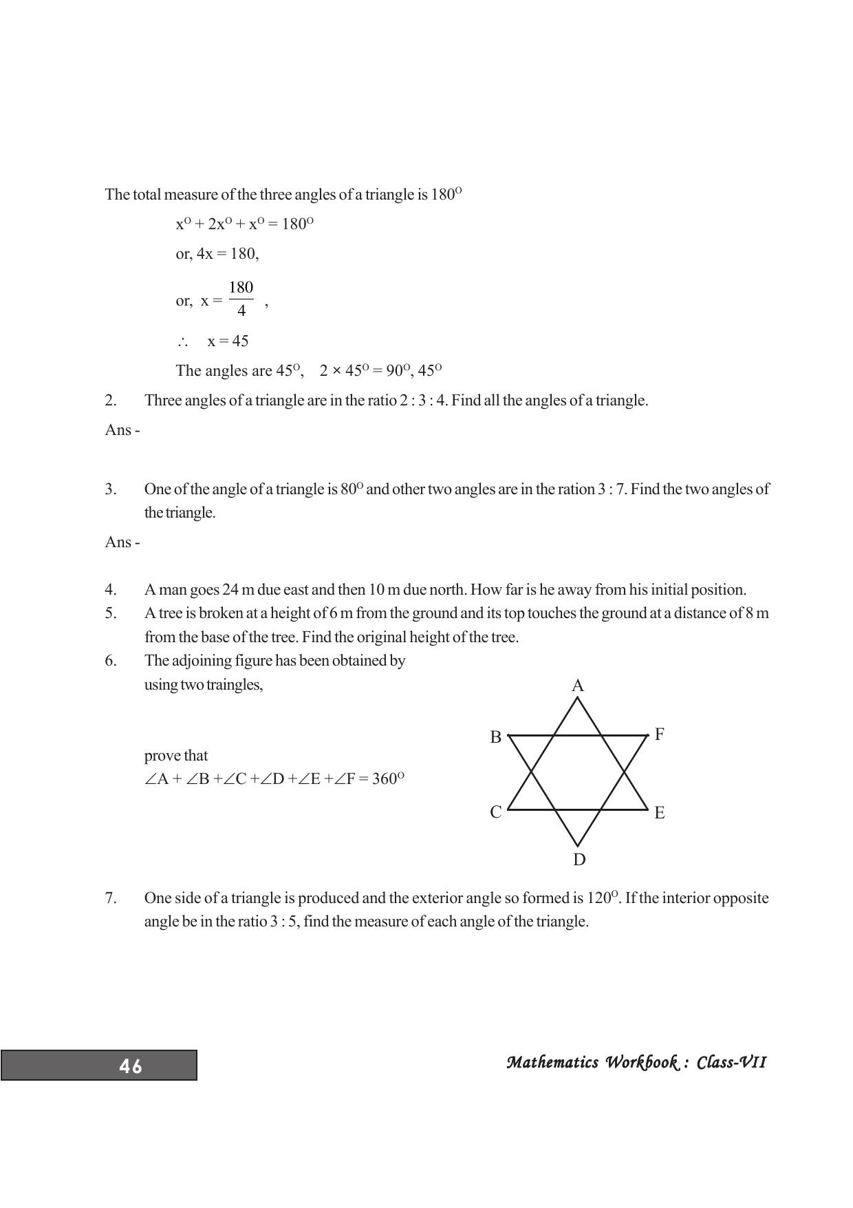 Tripura Board Class 7 Math English Version Workbooks - Page 50