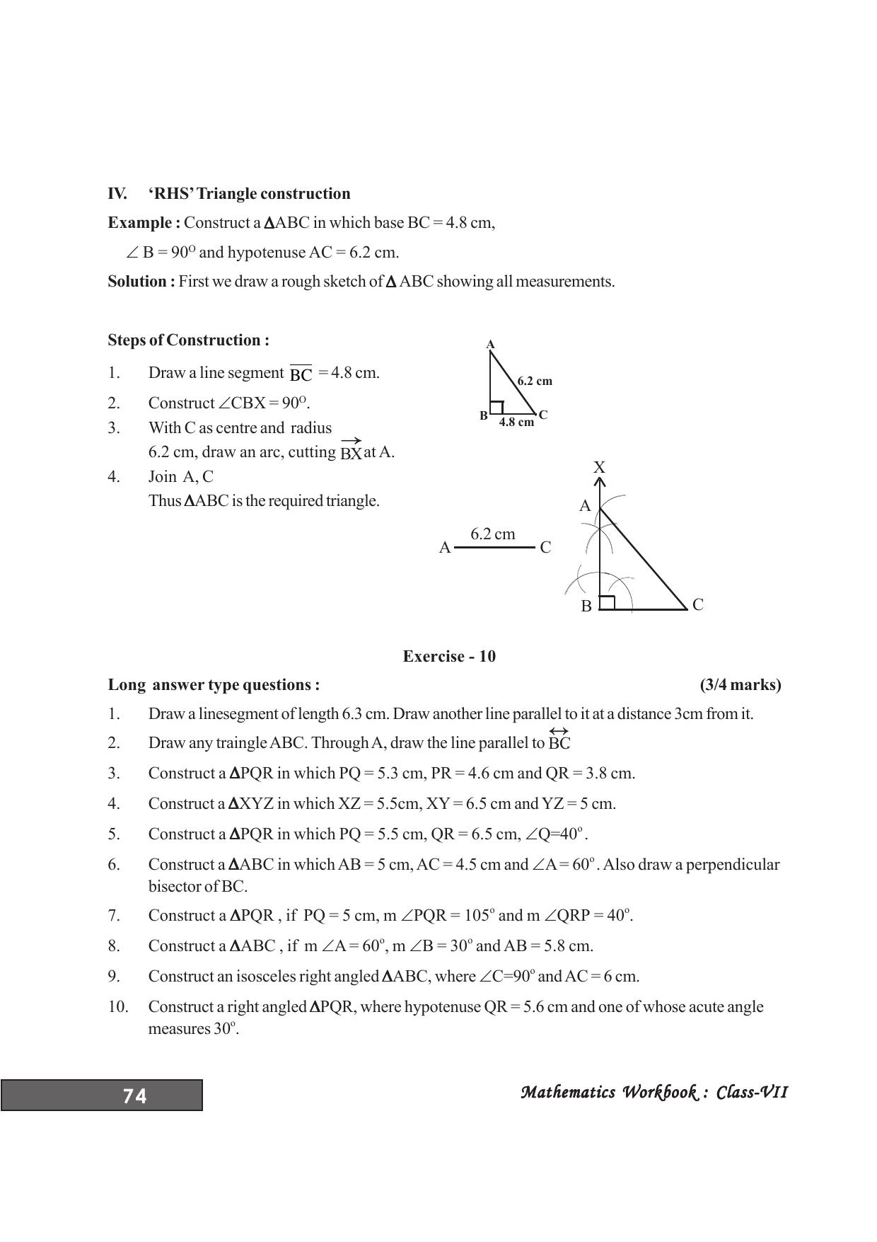 Tripura Board Class 7 Math English Version Workbooks - Page 78
