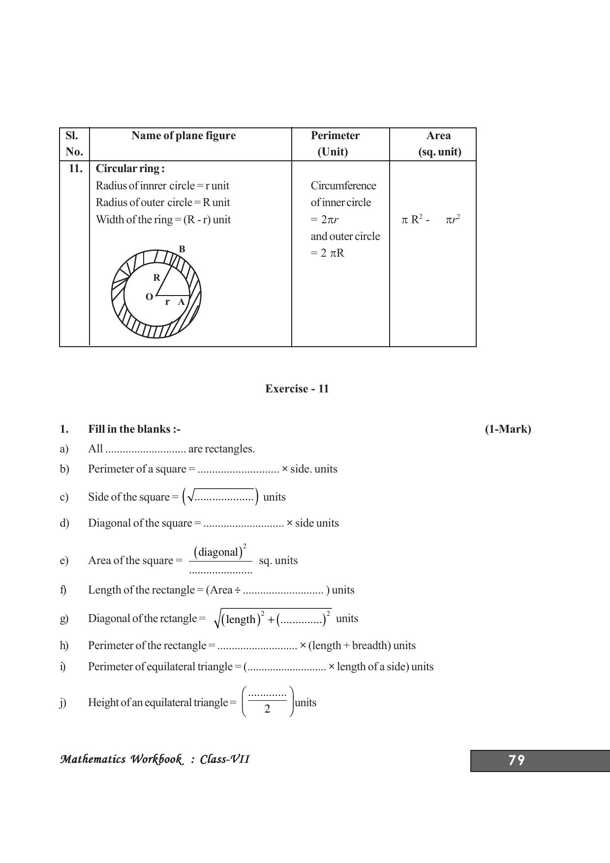 Tripura Board Class 7 Math English Version Workbooks - Page 83
