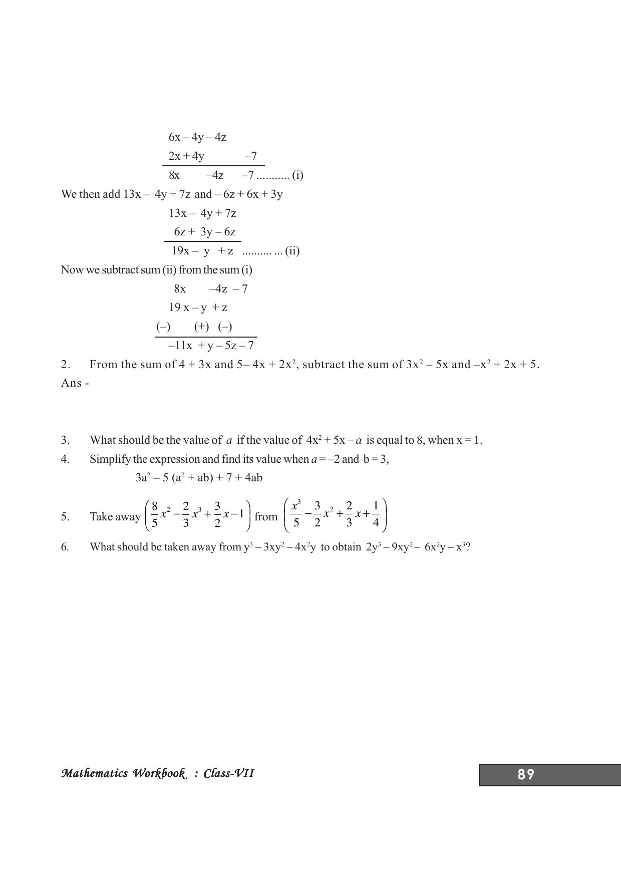 Tripura Board Class 7 Math English Version Workbooks - Page 93
