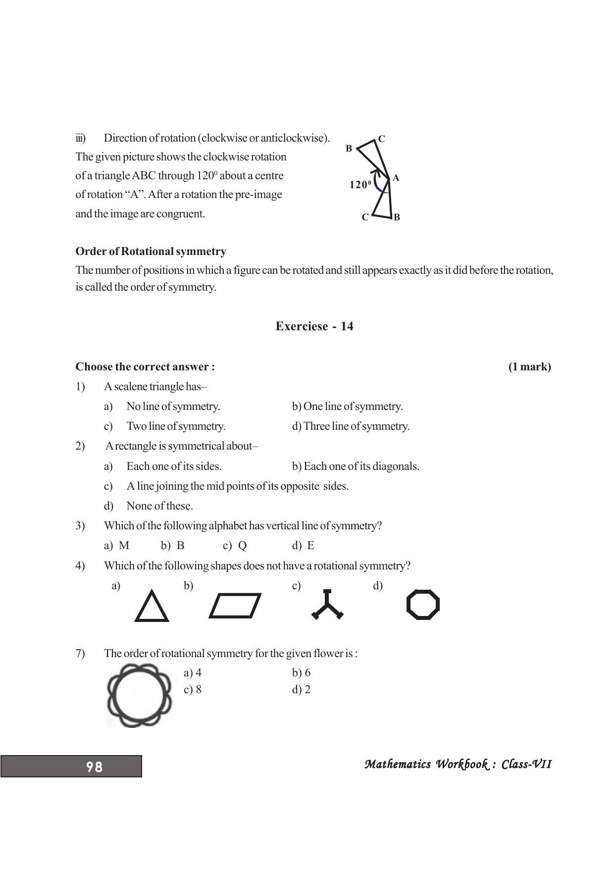 Tripura Board Class 7 Math English Version Workbooks - Page 102