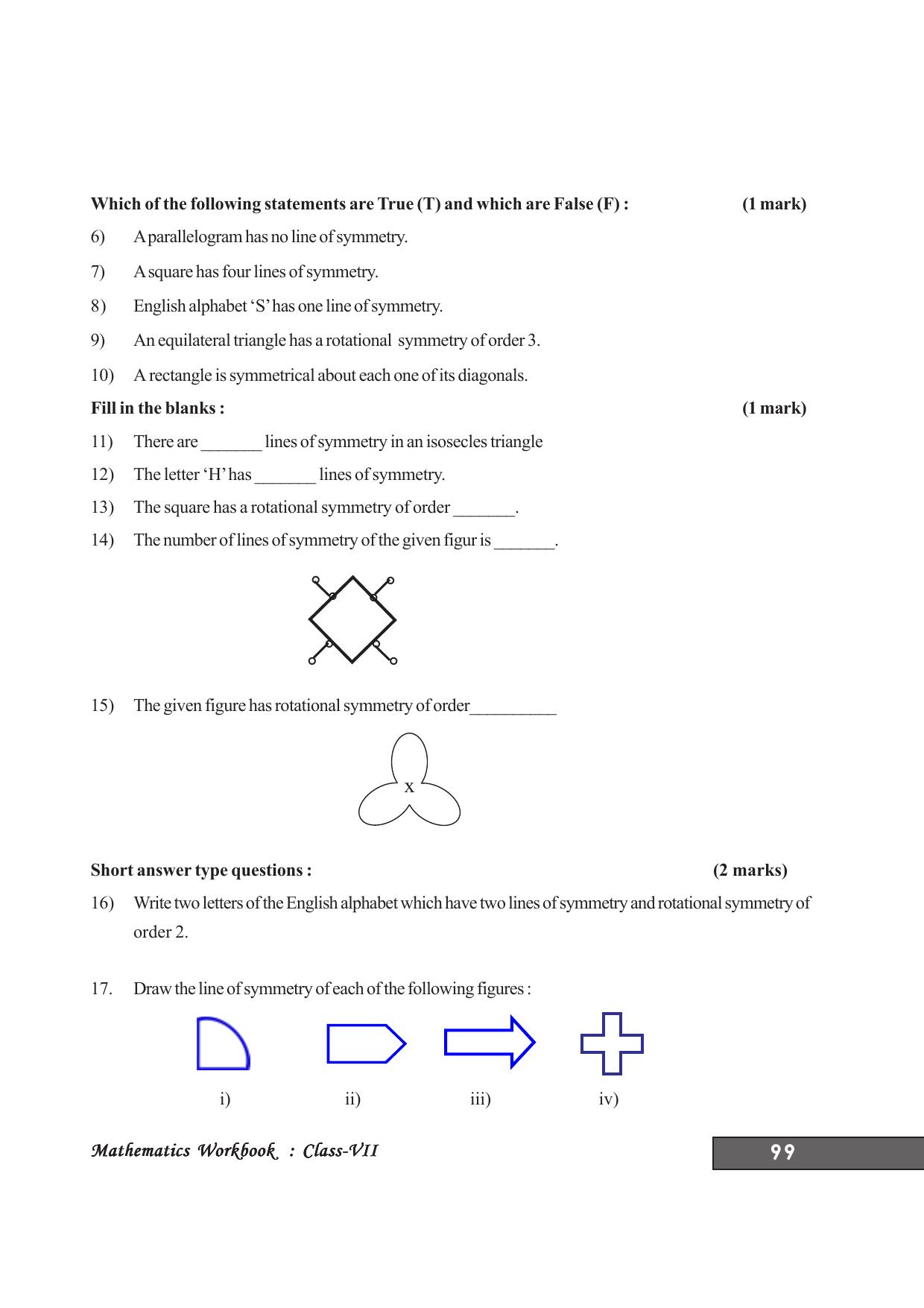 Tripura Board Class 7 Math English Version Workbooks - Page 103