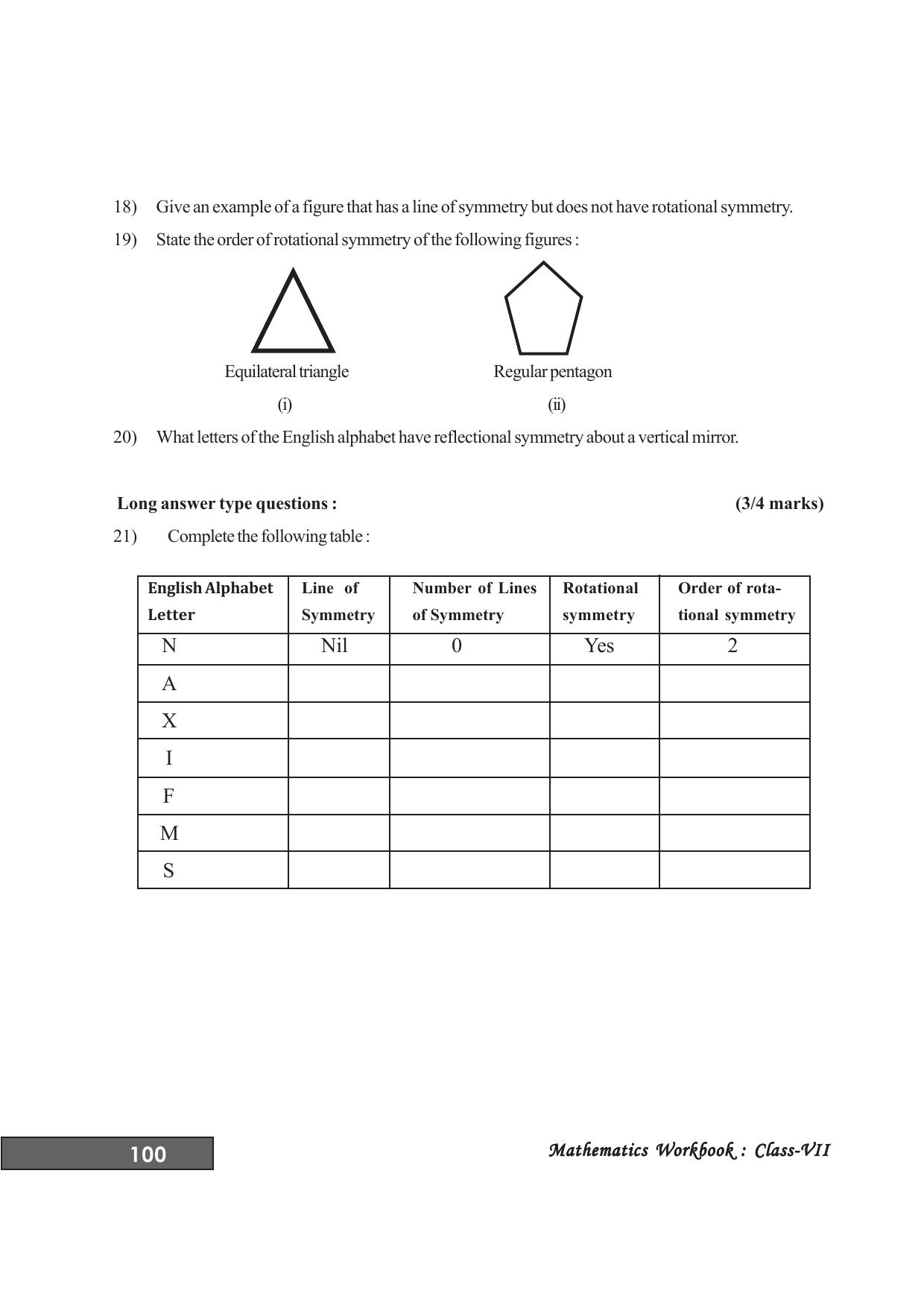 Tripura Board Class 7 Math English Version Workbooks - Page 104