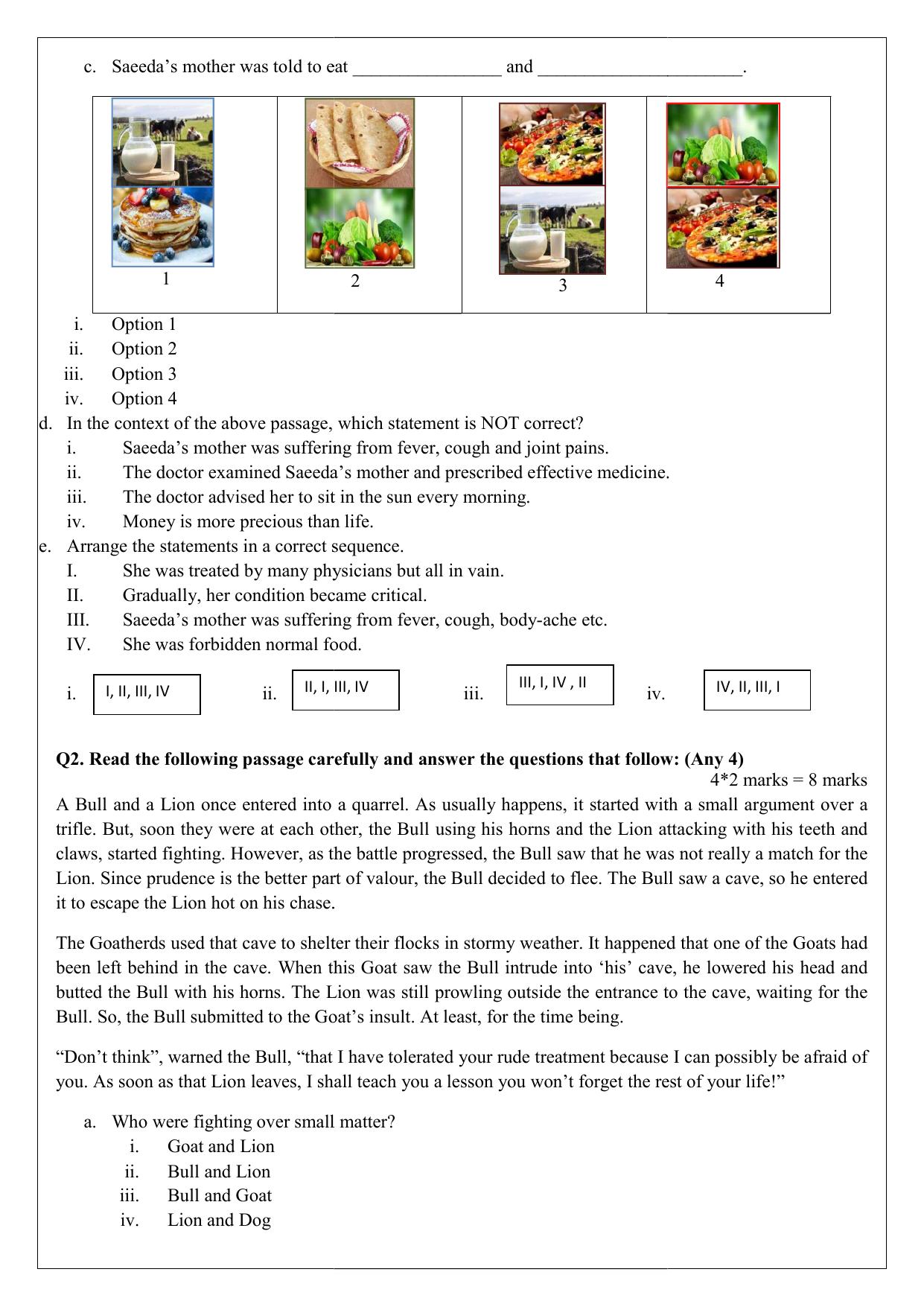 Edudel Class 7 English Sample Question Paper - Page 2