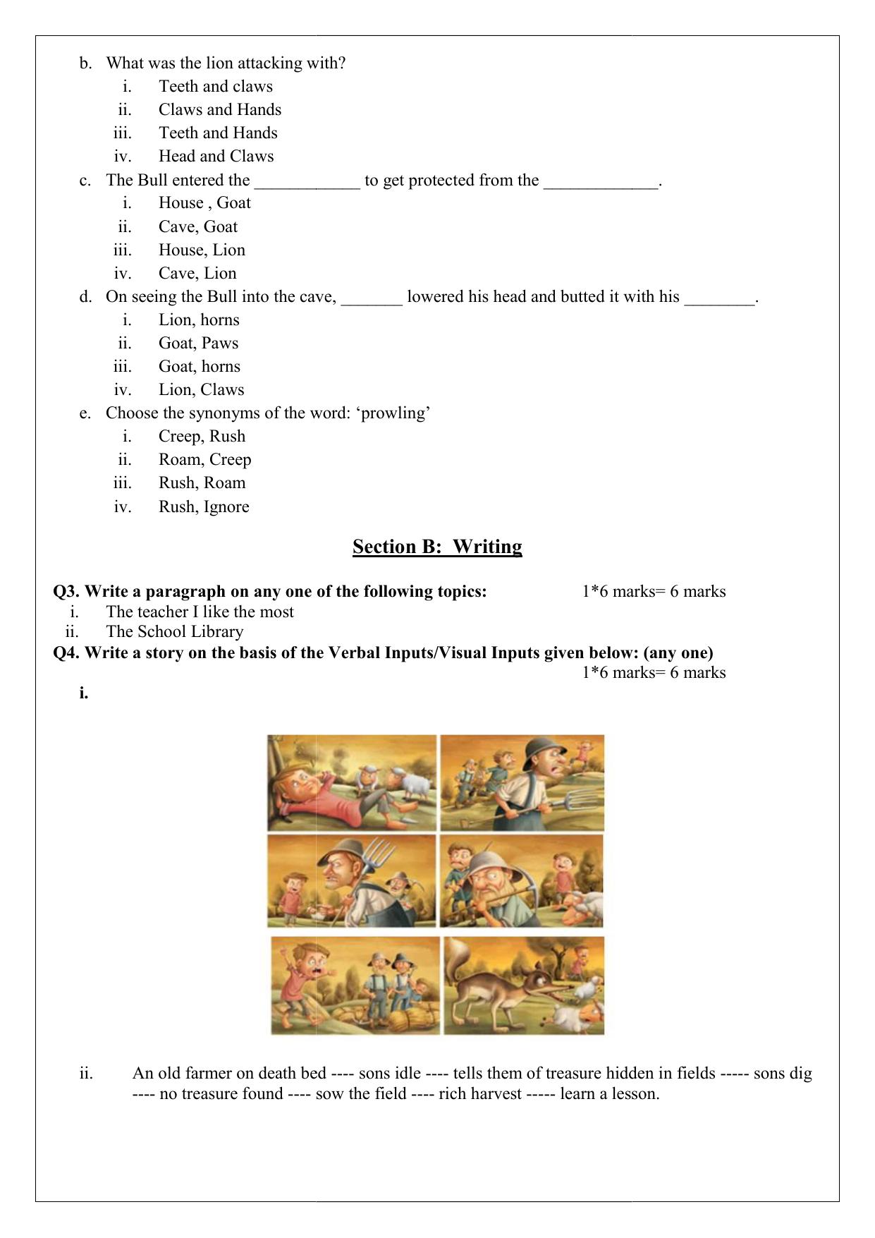 Edudel Class 7 English Sample Question Paper - Page 3