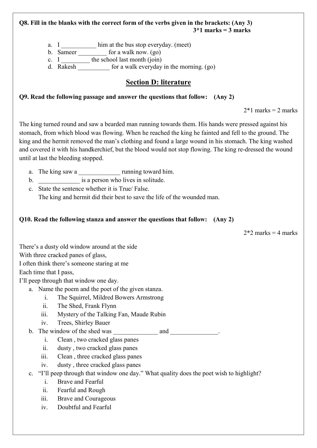 Edudel Class 7 English Sample Question Paper - Page 5