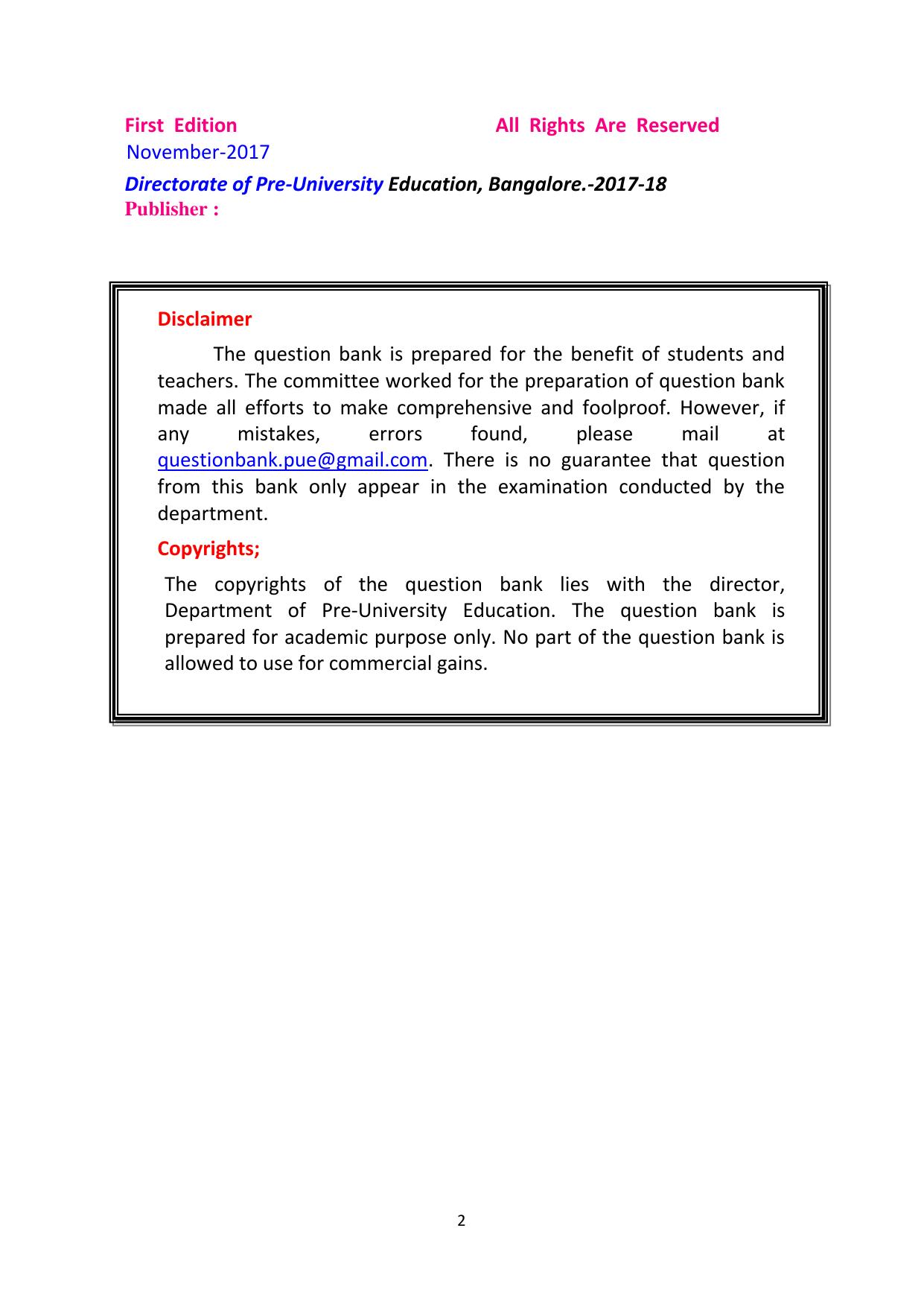 Karnataka 2nd PUC Question Bank for Education - Page 2