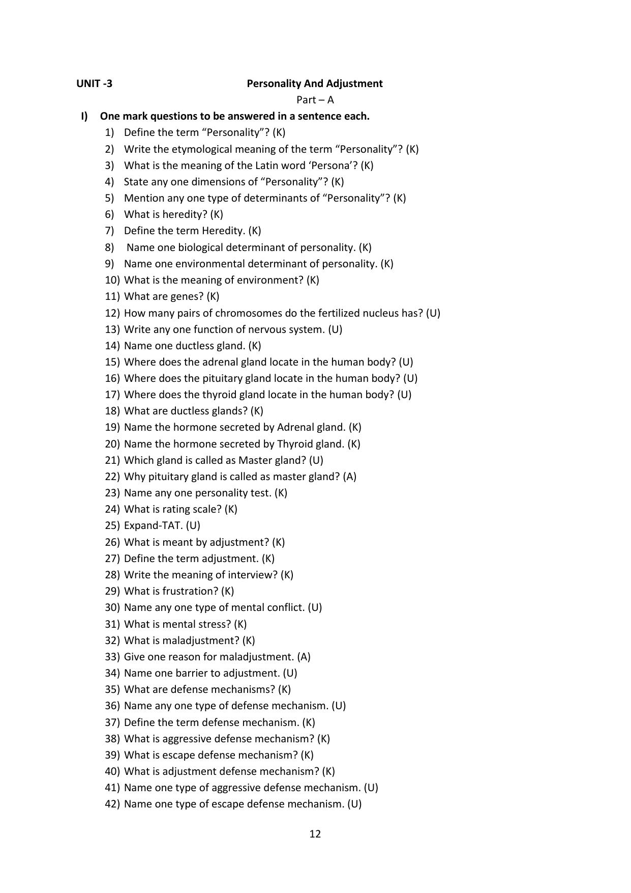 Karnataka 2nd PUC Question Bank for Education - Page 12