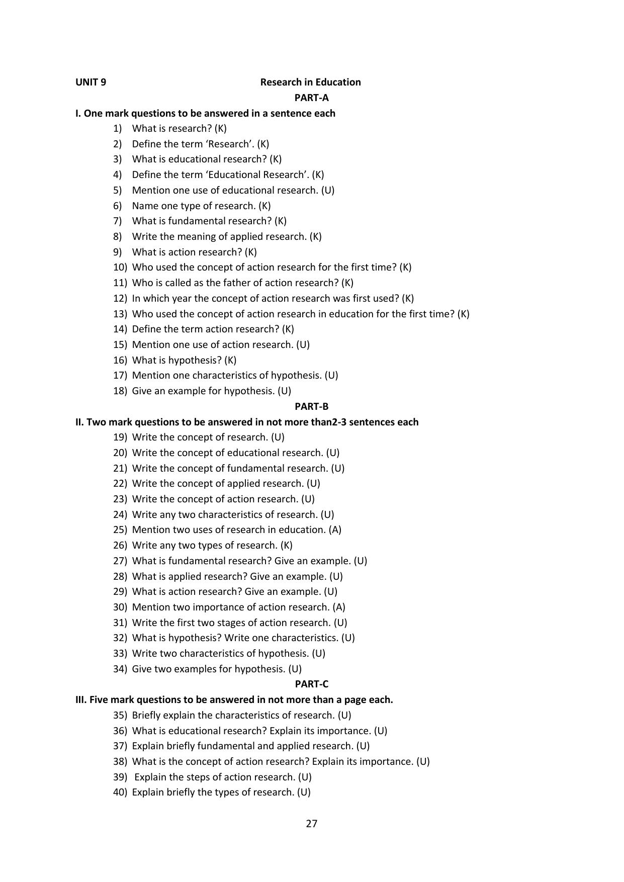 Karnataka 2nd PUC Question Bank for Education - Page 27