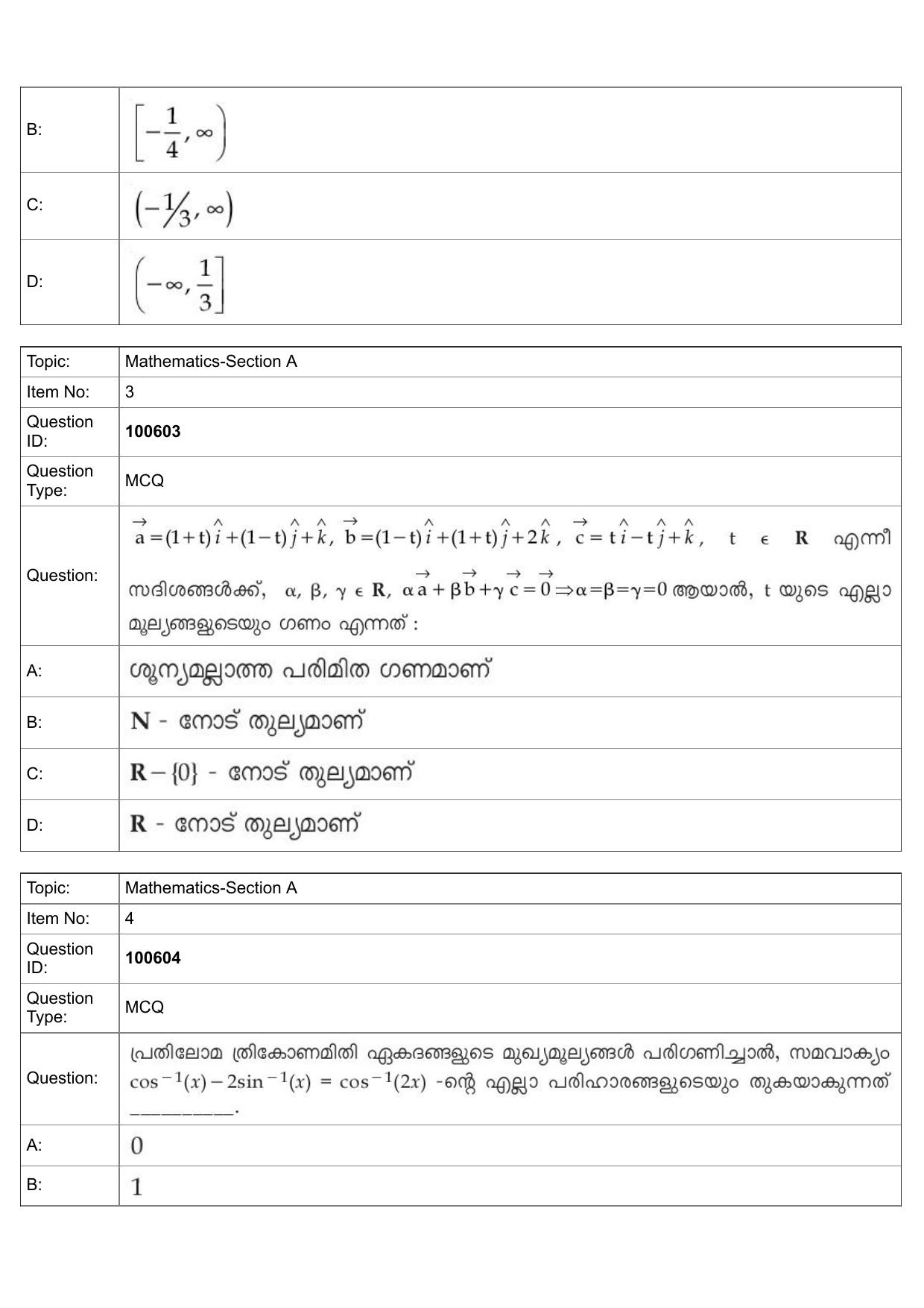 JEE Mains 2022: BTech Malayalam (Shift 1) 28-07-2022 Question Paper - Page 2