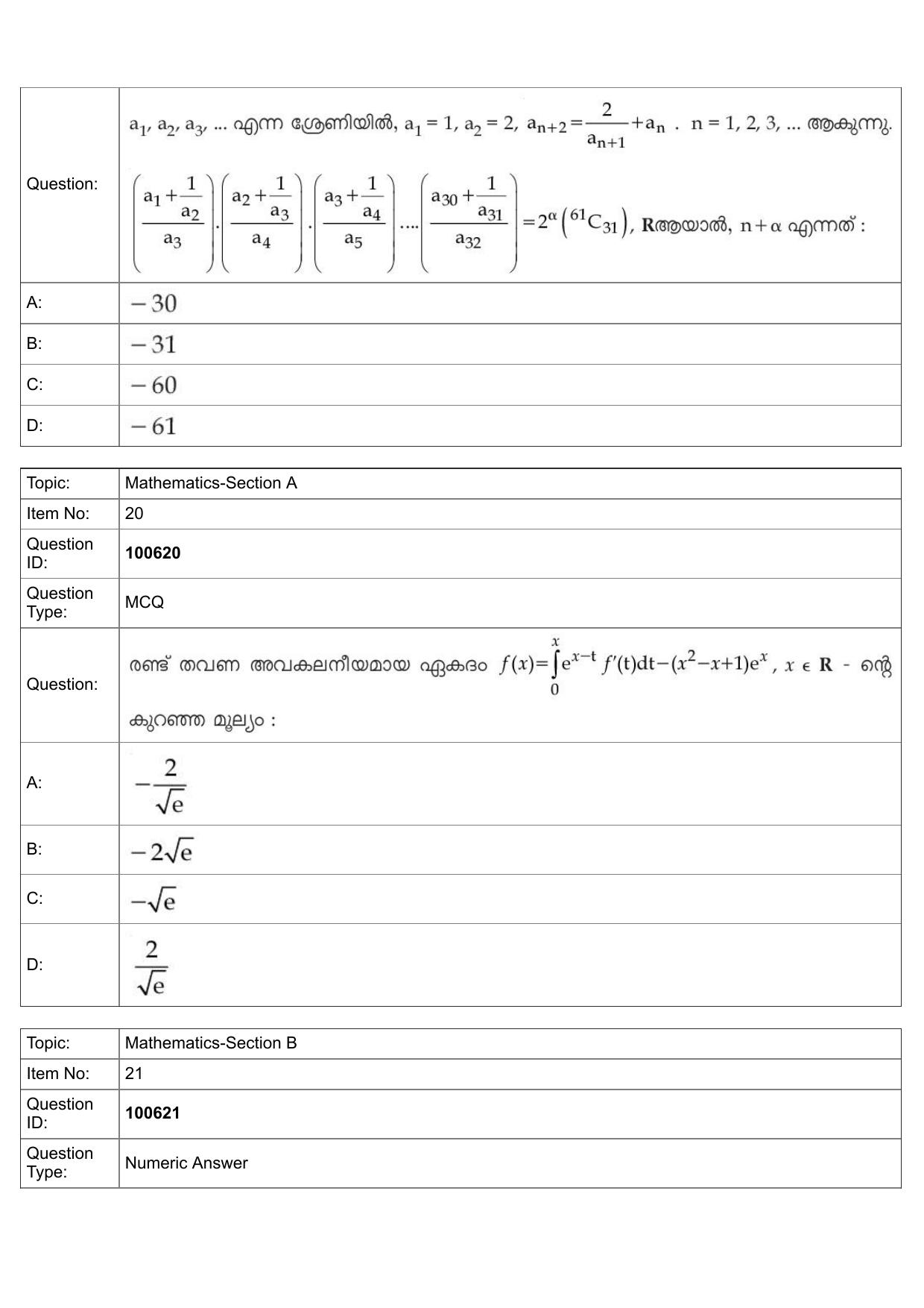 JEE Mains 2022: BTech Malayalam (Shift 1) 28-07-2022 Question Paper - Page 10