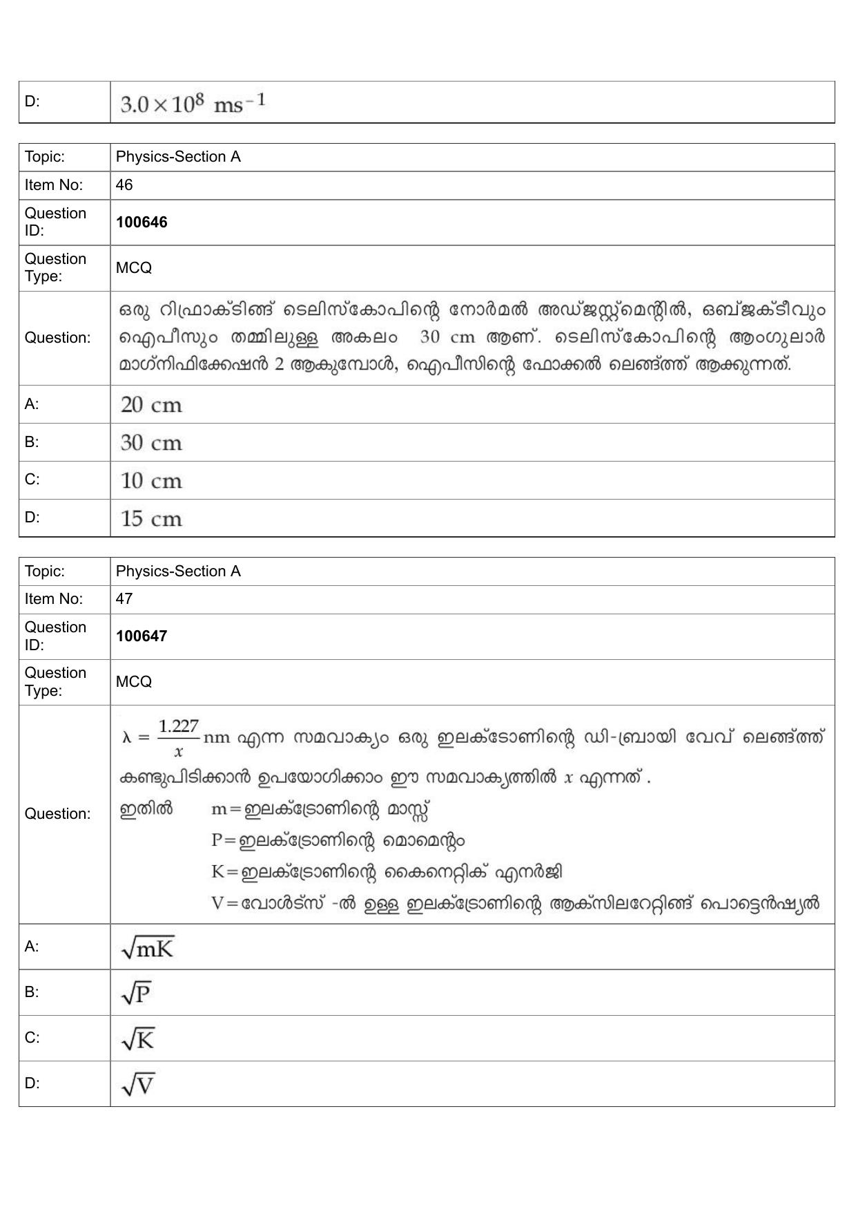 JEE Mains 2022: BTech Malayalam (Shift 1) 28-07-2022 Question Paper - Page 21