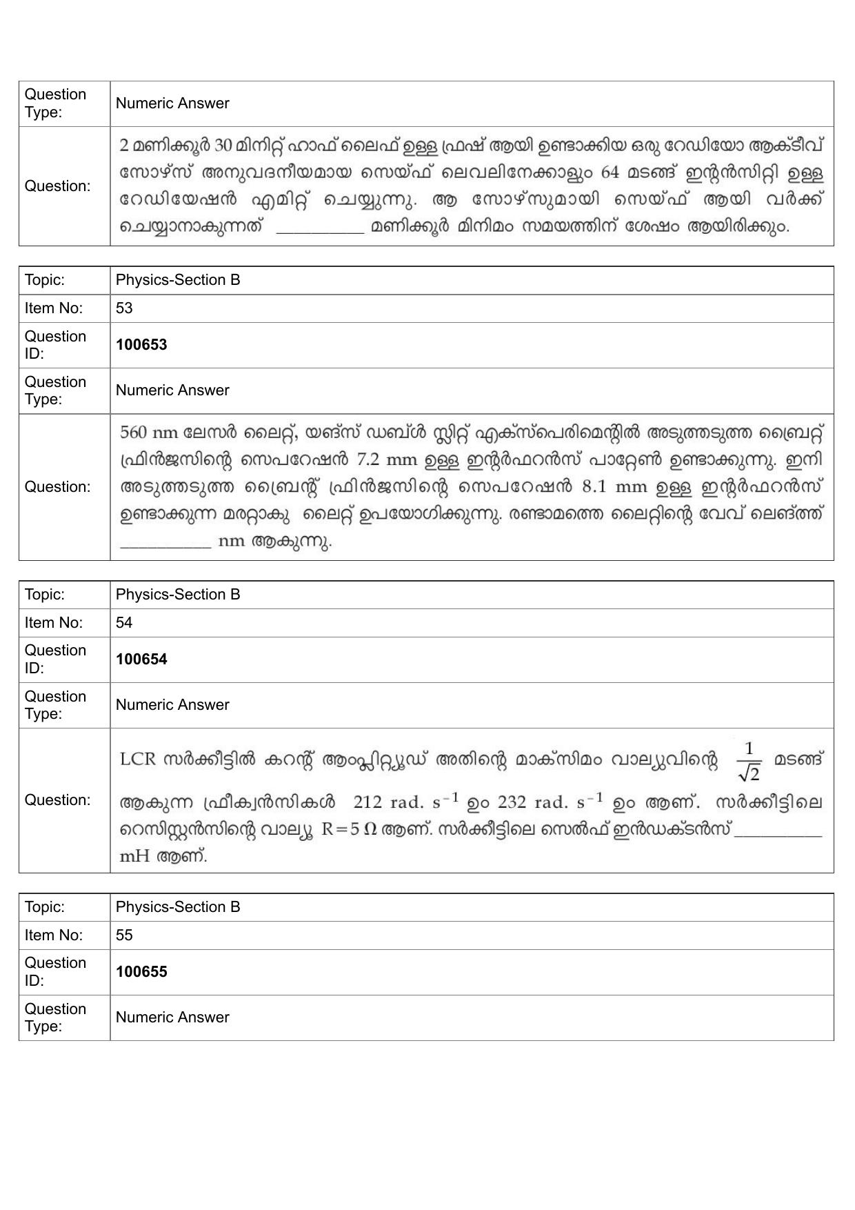 JEE Mains 2022: BTech Malayalam (Shift 1) 28-07-2022 Question Paper - Page 24