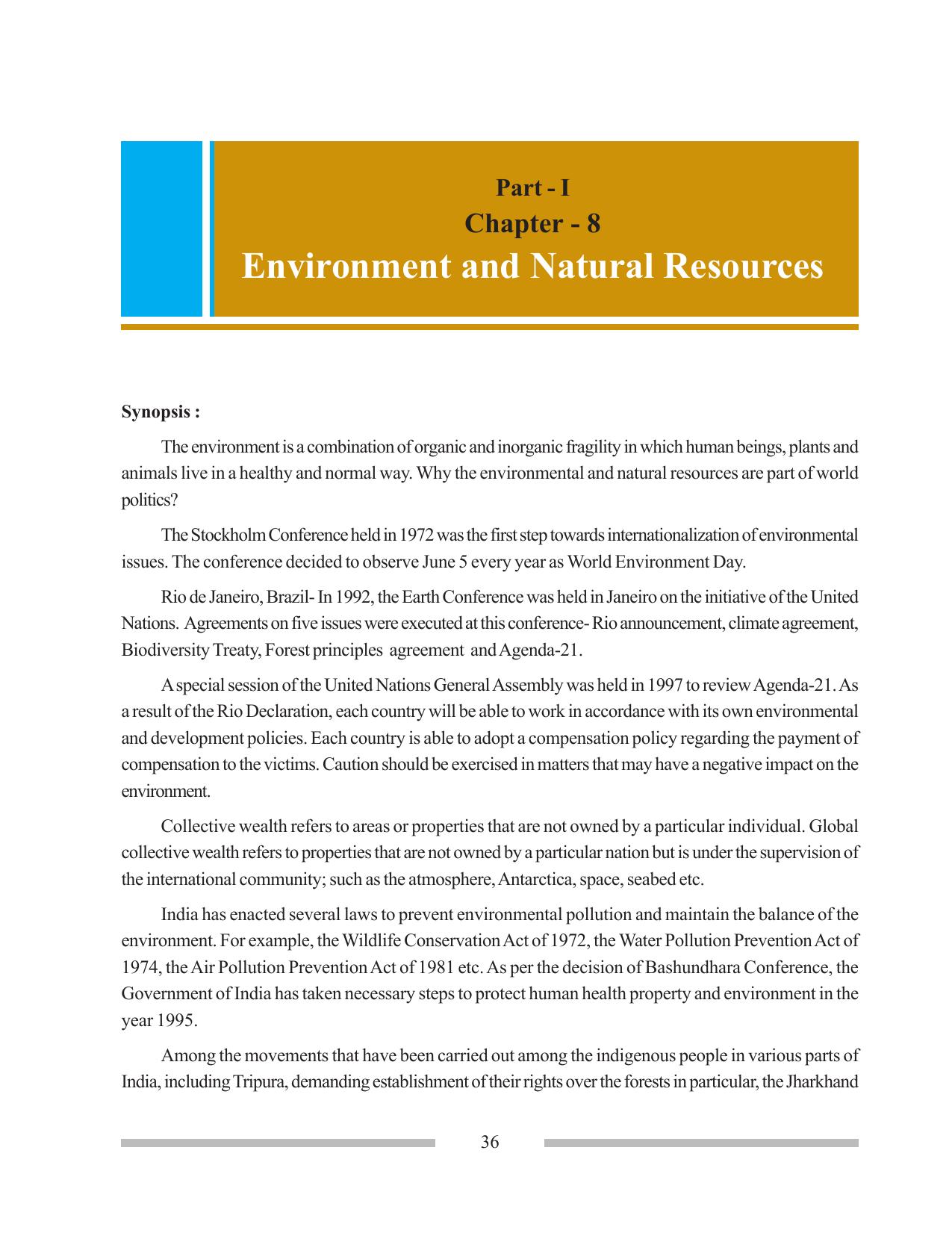 Tripura Board Class 12 Political Science English Workbooks - Page 36