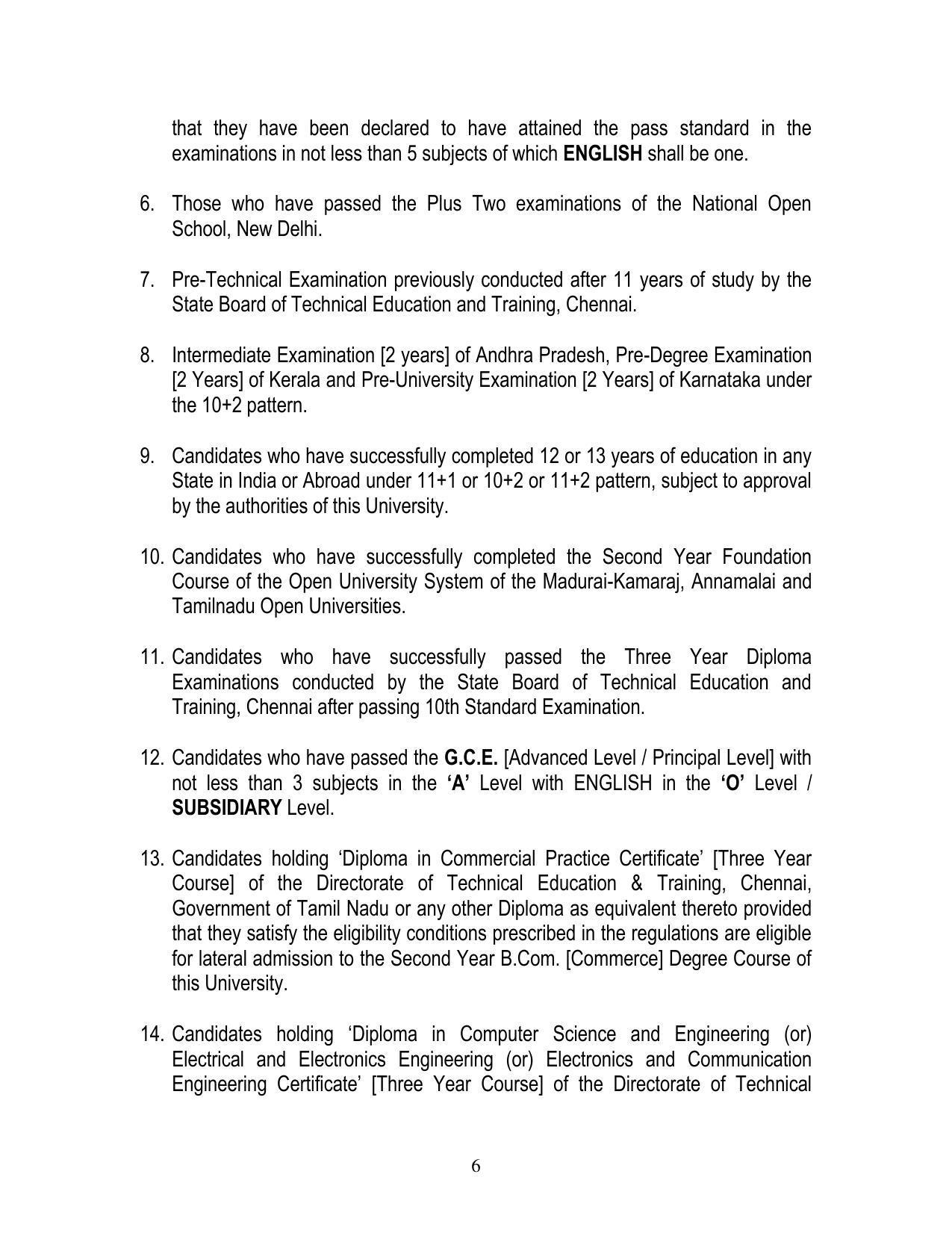 Thiruvalluvar University, Vellore Tide Prospectus 2021-22 - Page 6