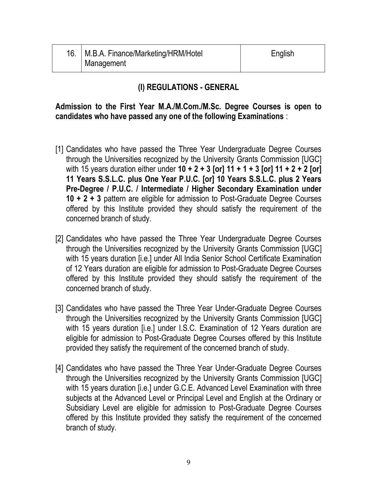 Thiruvalluvar University, Vellore Tide Prospectus 2021-22 - Page 9