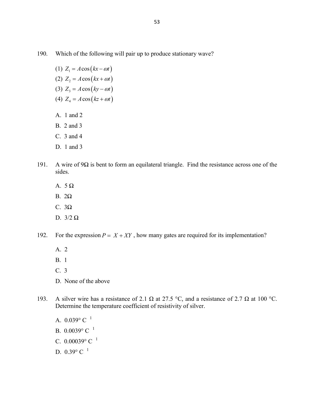 CUSAT CAT 2016 Mathematics, Physics, Chemistry 1 Question Paper - Page 53