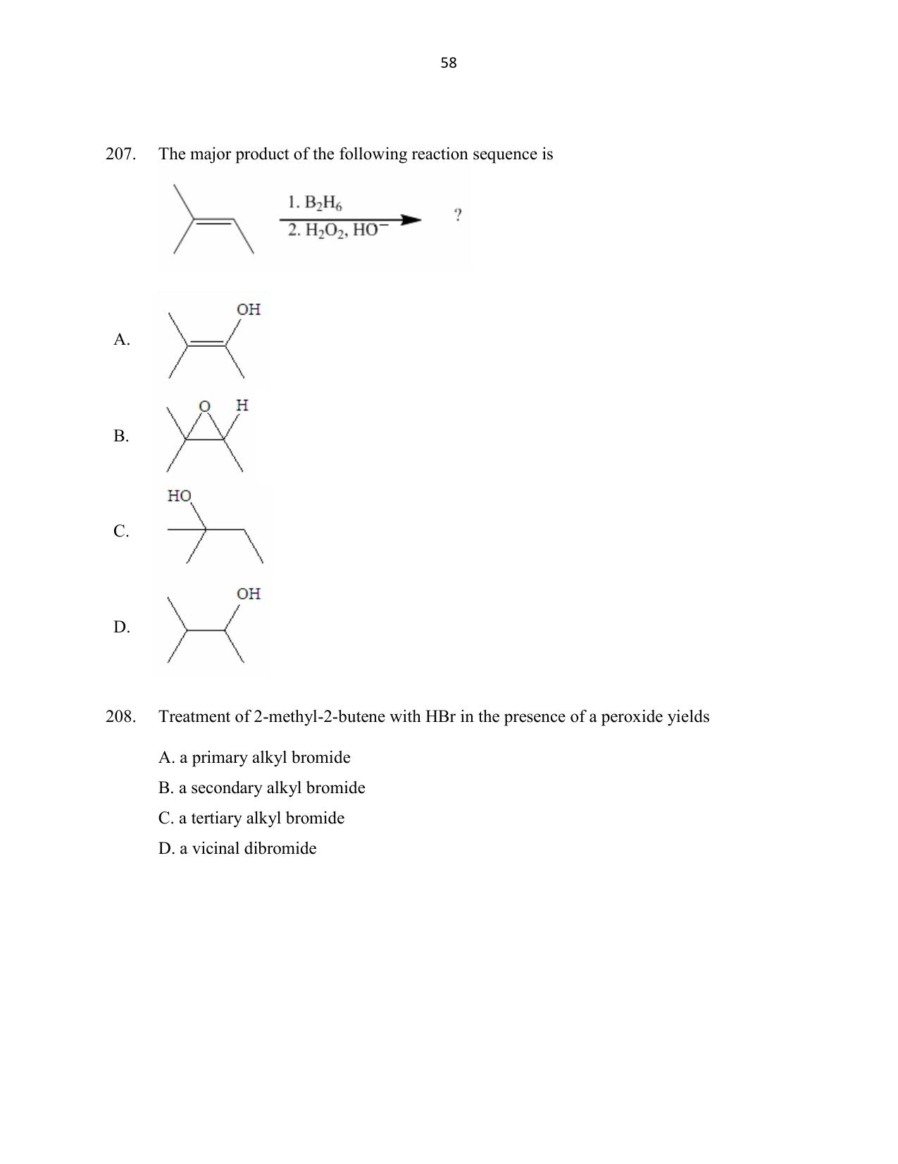 CUSAT CAT 2016 Mathematics, Physics, Chemistry 1 Question Paper - Page 58