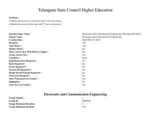 TS PGECET 2020: Electronics and Communication Engineering Question Papers