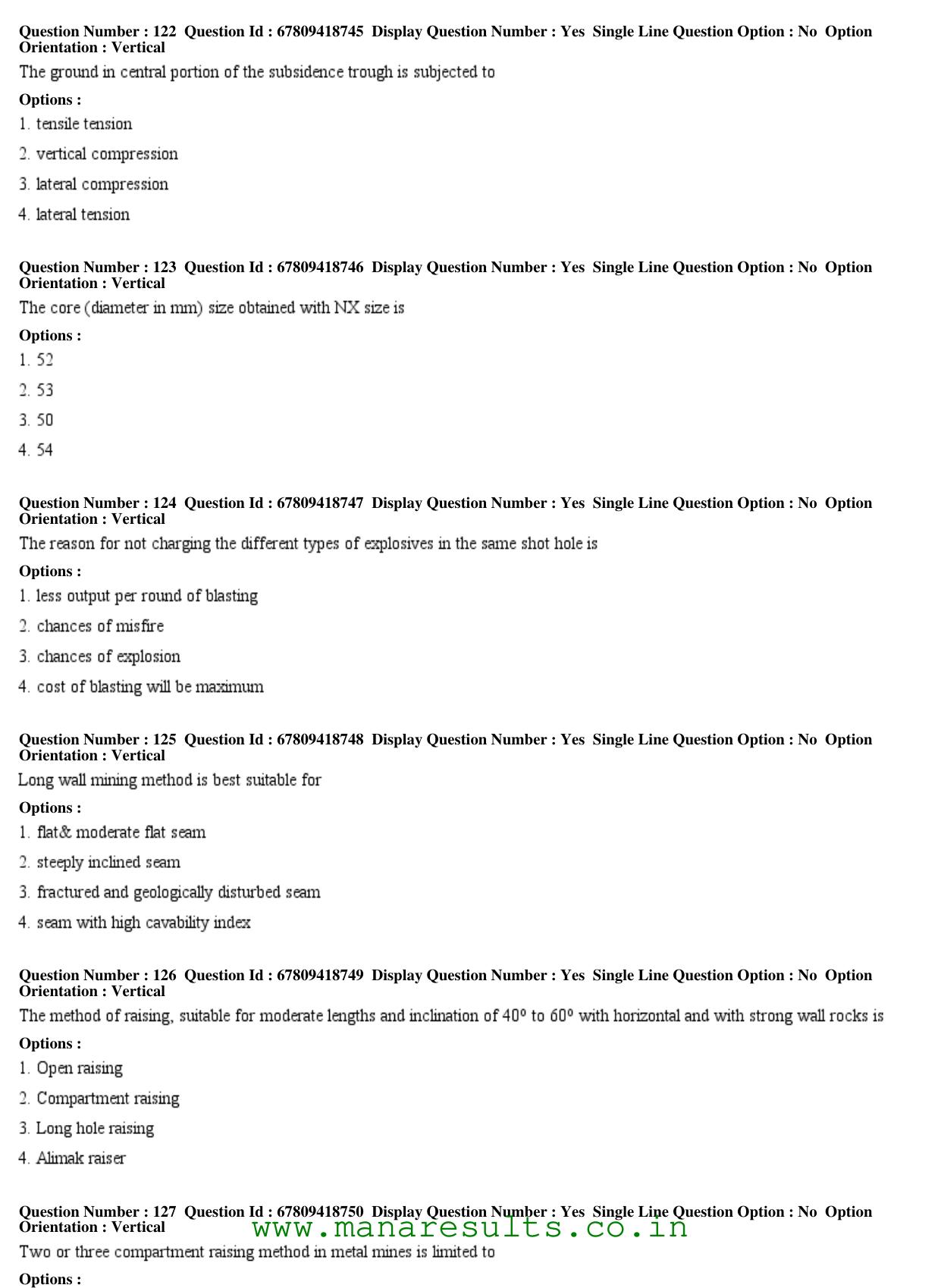 AP ECET 2018 - Mining Engineering Old Previous Question Papers - Page 42