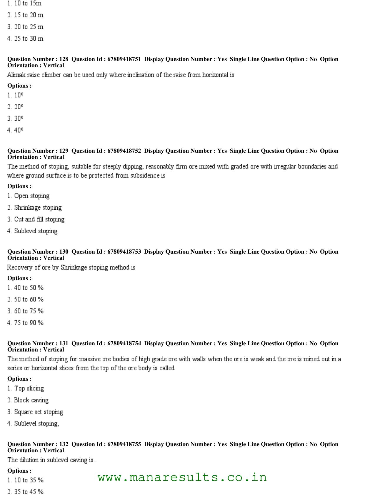 AP ECET 2018 - Mining Engineering Old Previous Question Papers - Page 43