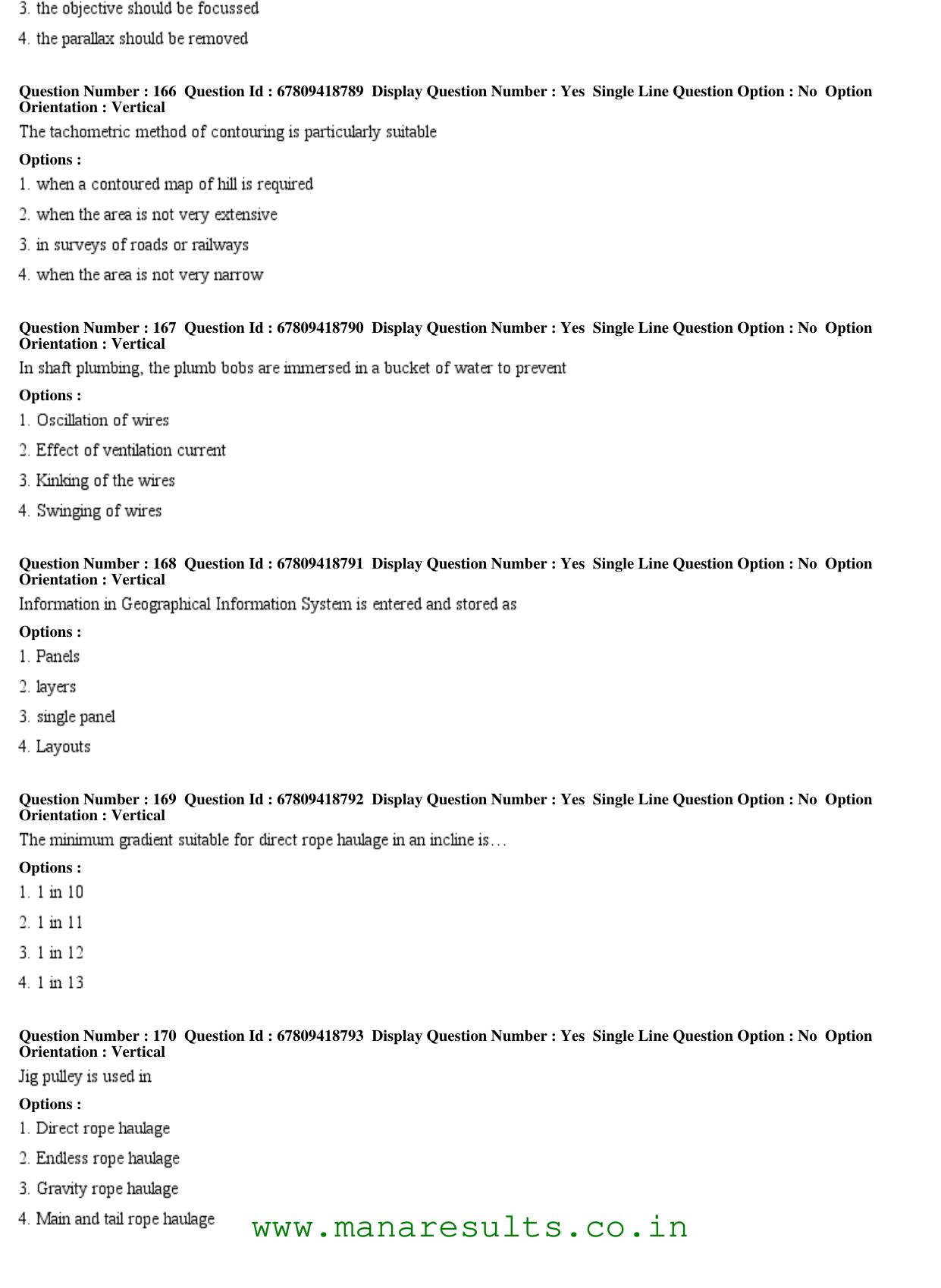 AP ECET 2018 - Mining Engineering Old Previous Question Papers - Page 51