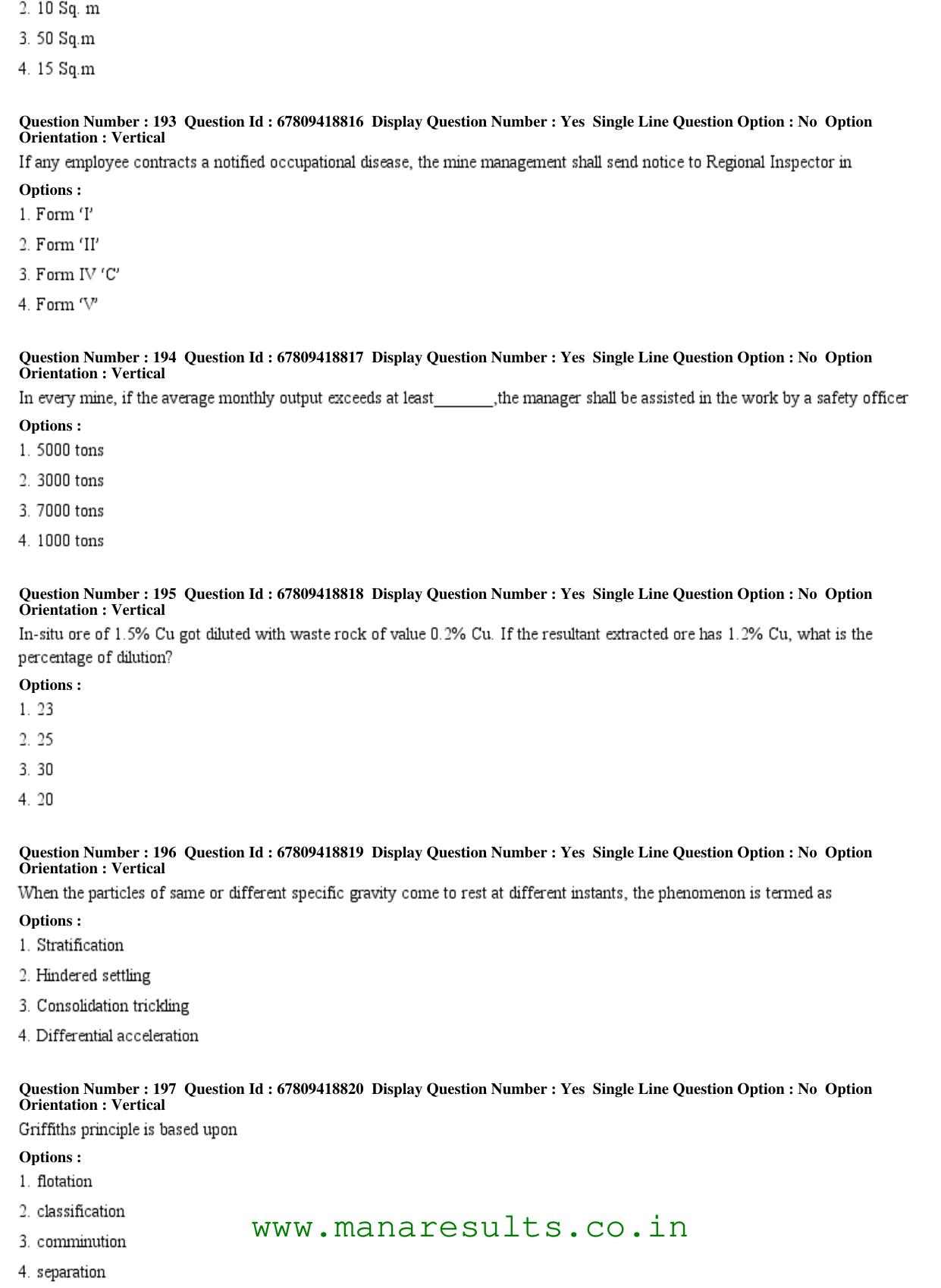 AP ECET 2018 - Mining Engineering Old Previous Question Papers - Page 56