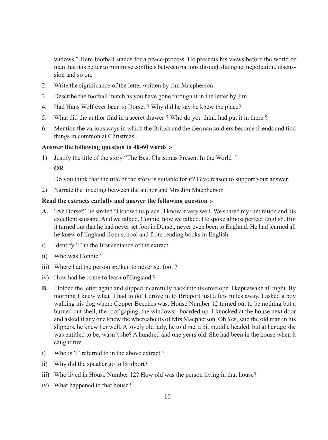 Tripura Board Class 8 English Workbooks - Page 10