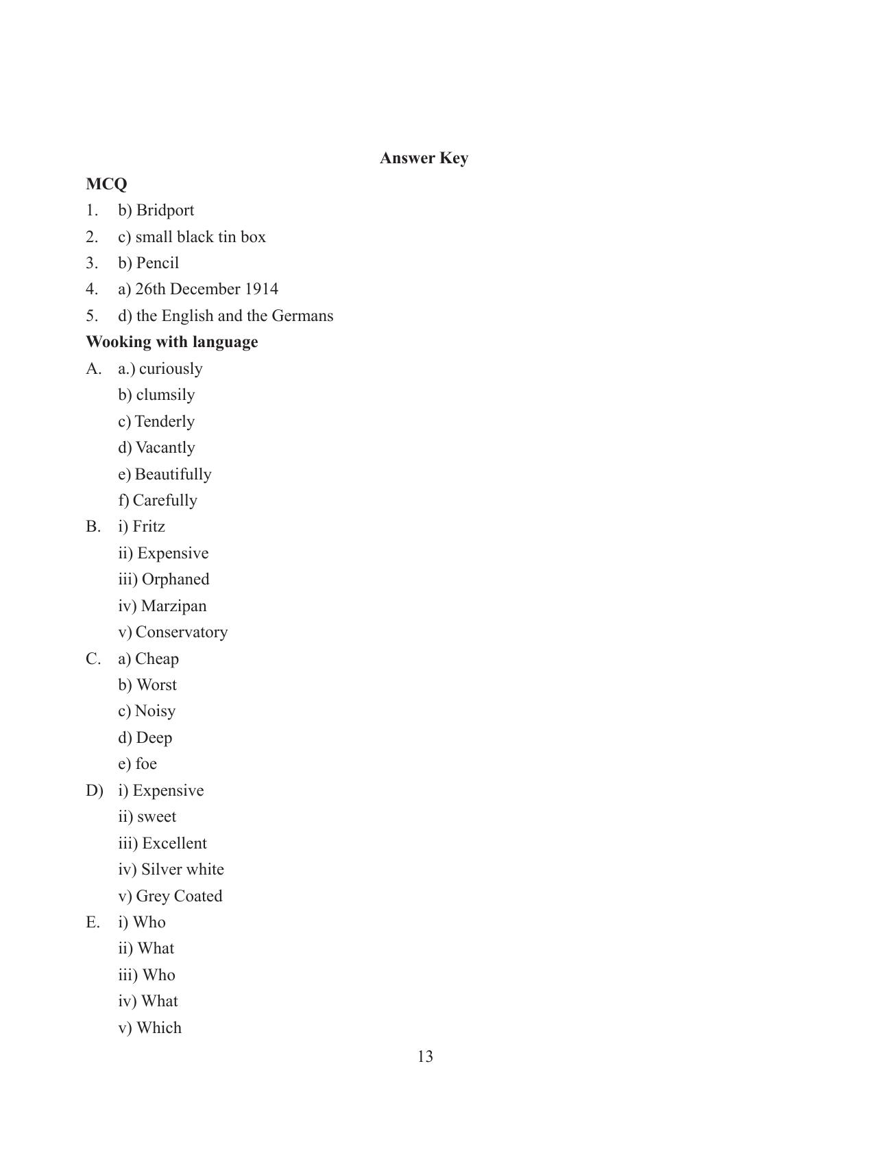Tripura Board Class 8 English Workbooks - Page 13
