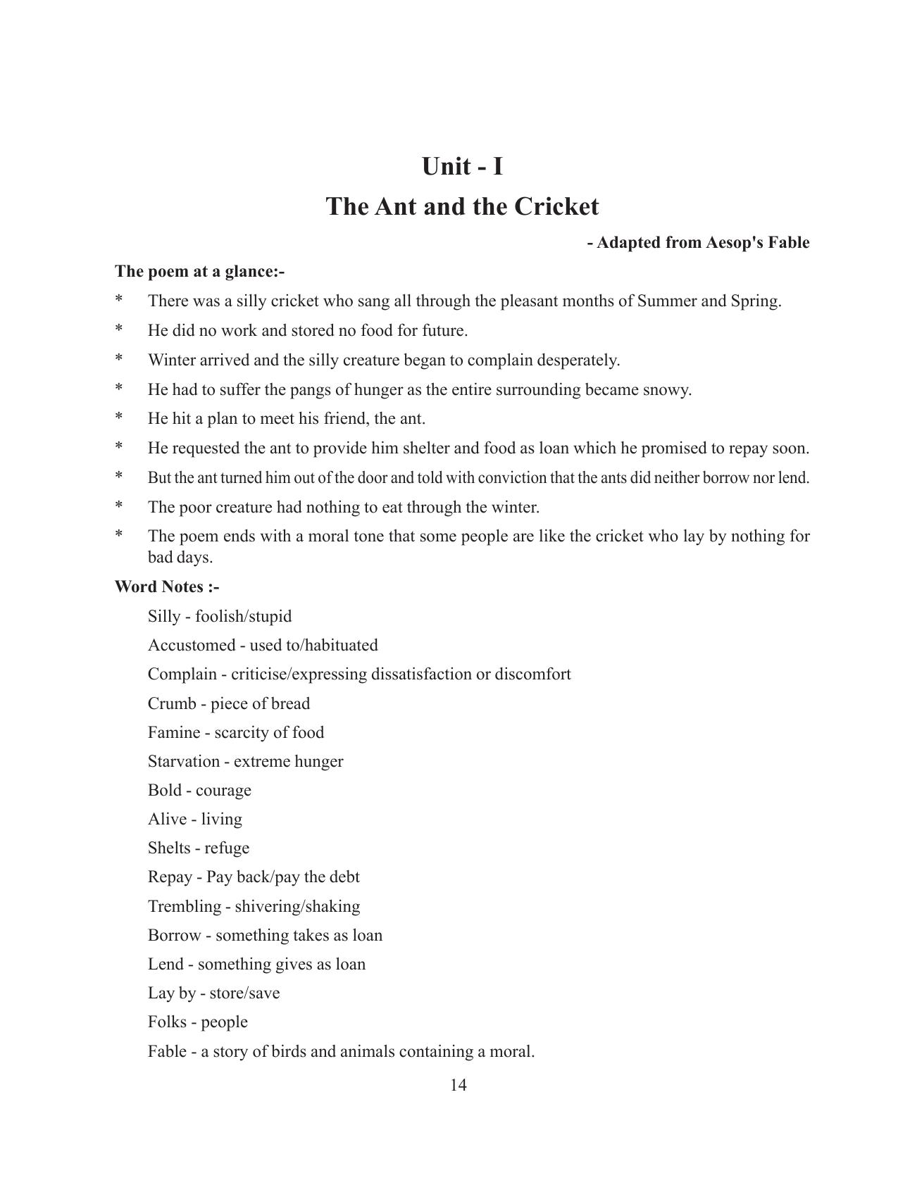 Tripura Board Class 8 English Workbooks - Page 14