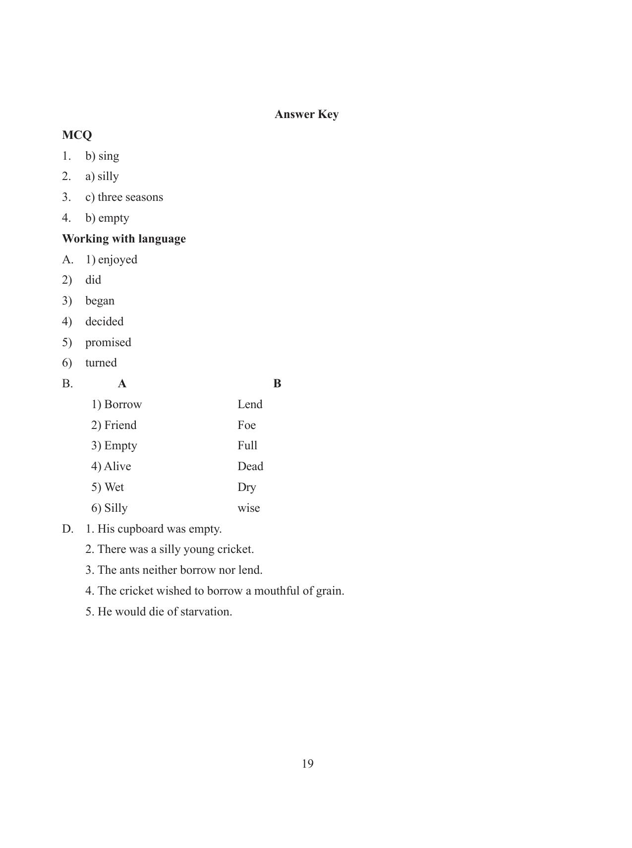 Tripura Board Class 8 English Workbooks - Page 19