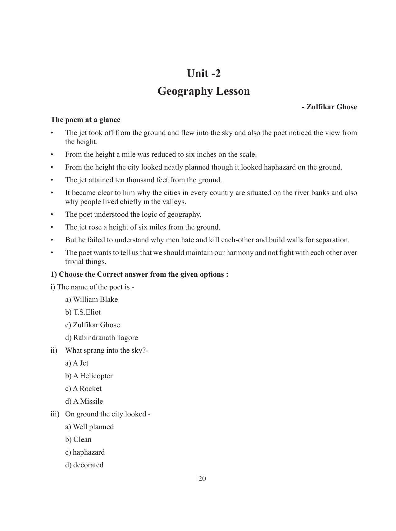Tripura Board Class 8 English Workbooks - Page 20