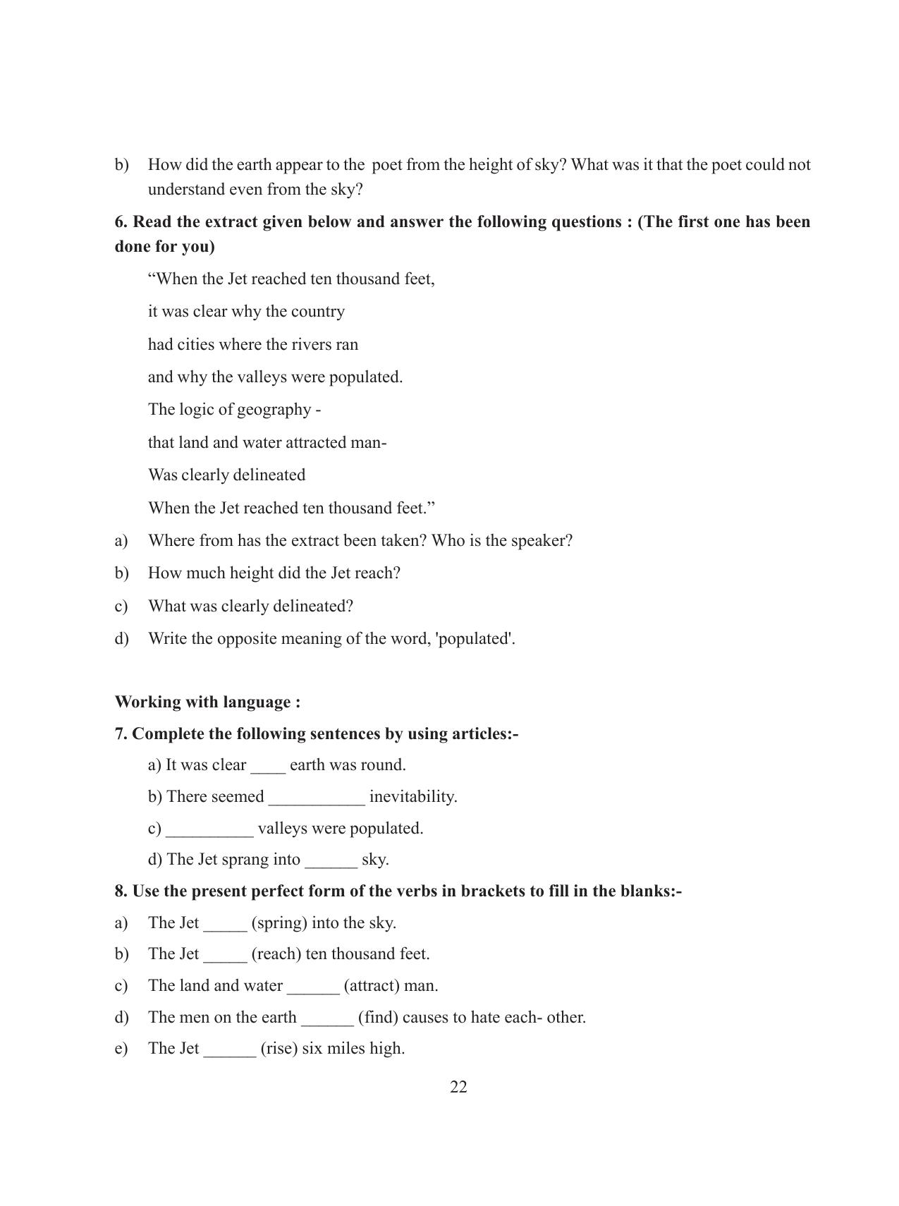 Tripura Board Class 8 English Workbooks - Page 22