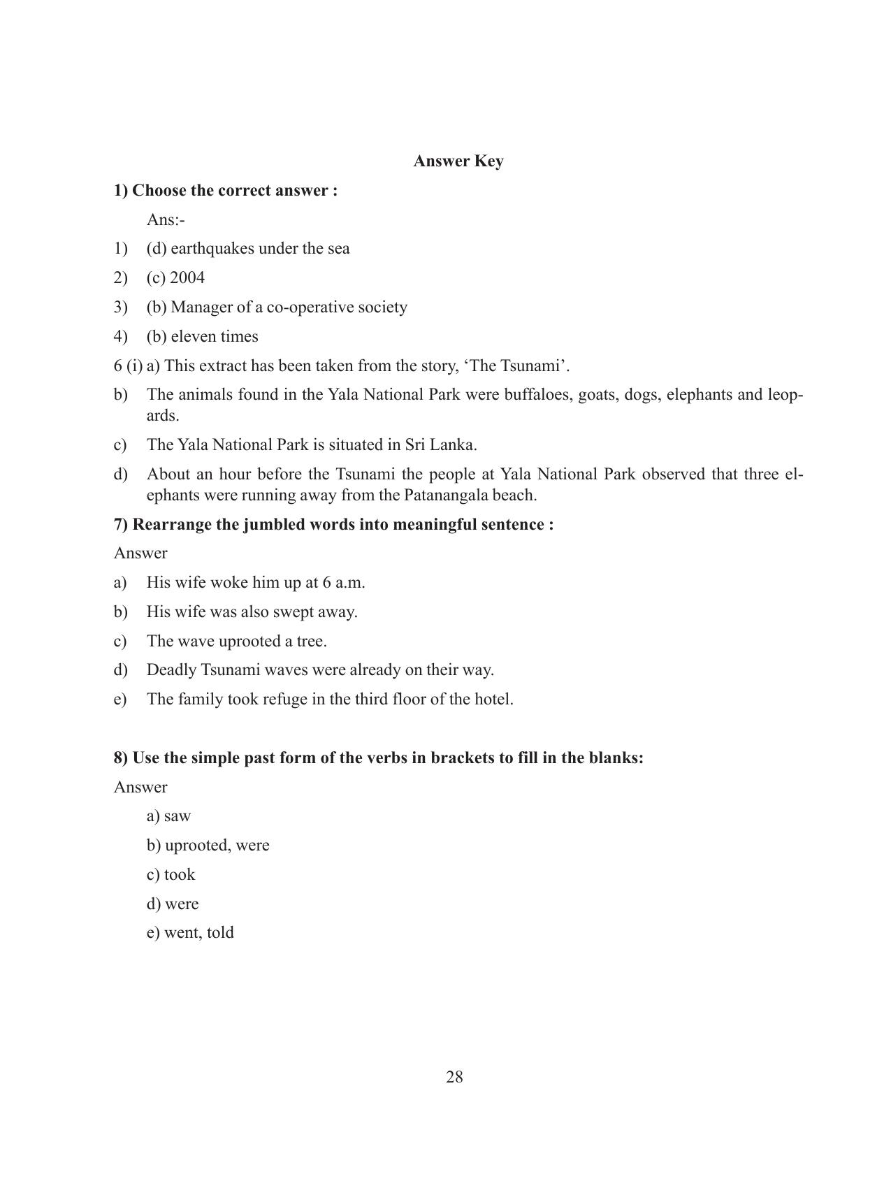 Tripura Board Class 8 English Workbooks - Page 28