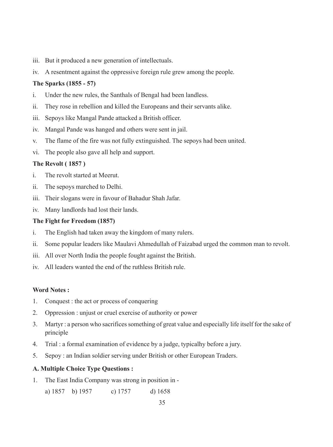 Tripura Board Class 8 English Workbooks - Page 35