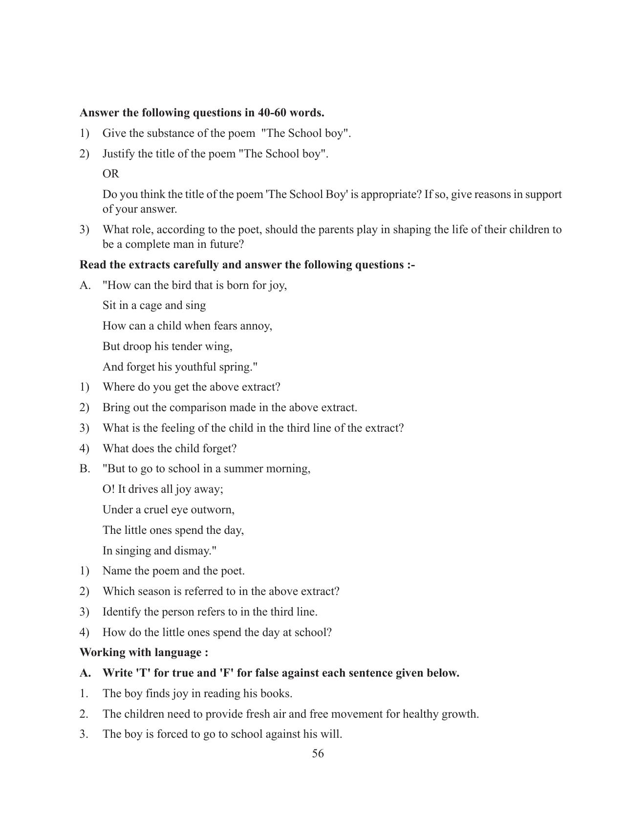 Tripura Board Class 8 English Workbooks - Page 56