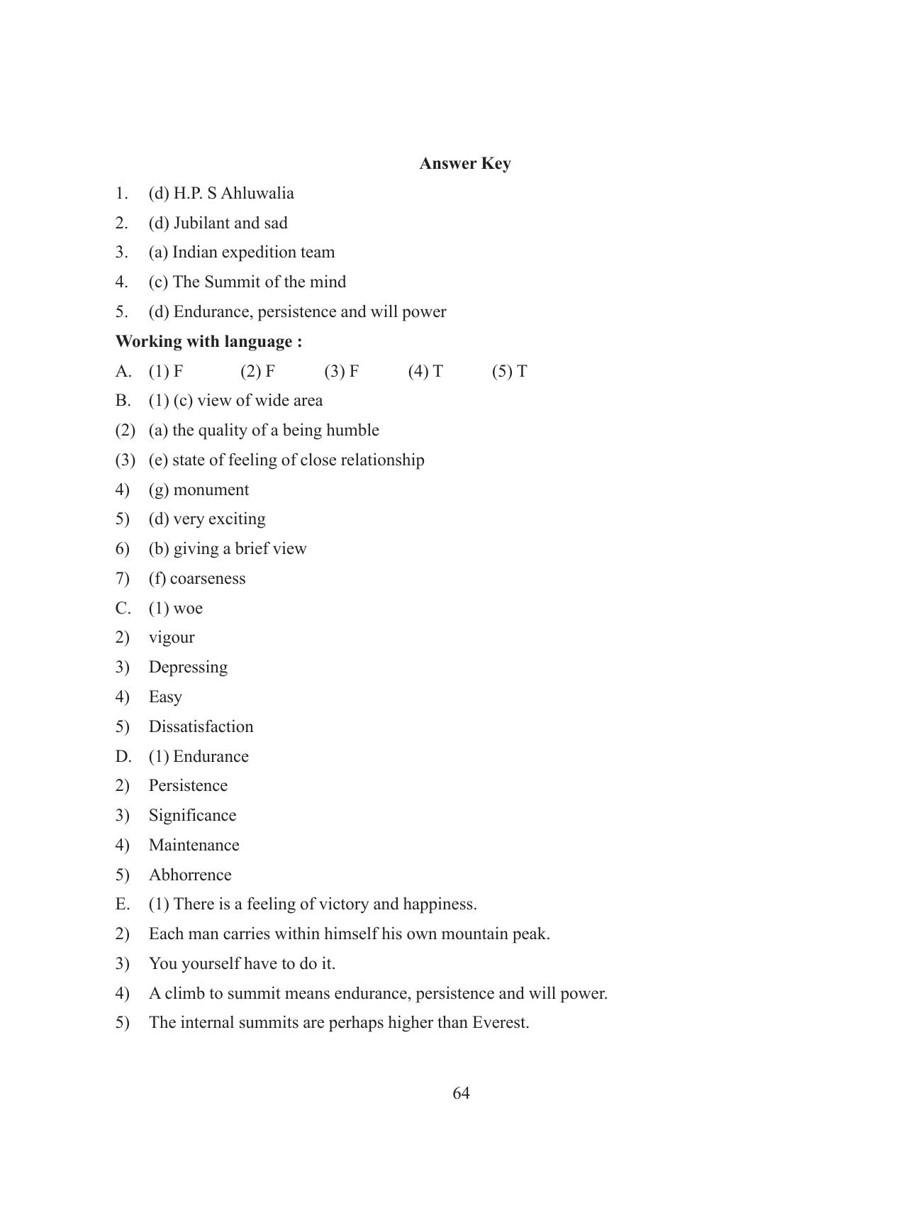 Tripura Board Class 8 English Workbooks - Page 64