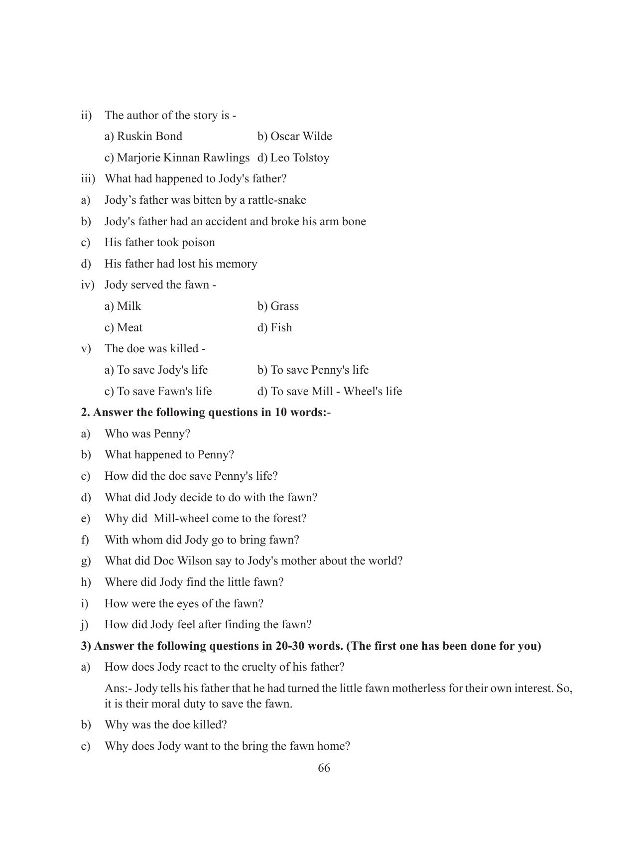 Tripura Board Class 8 English Workbooks - Page 66