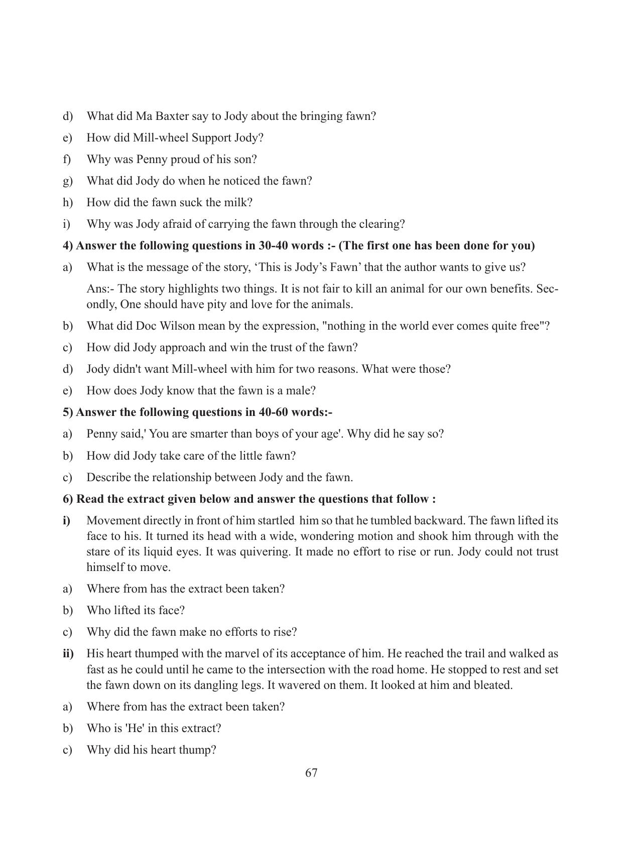 Tripura Board Class 8 English Workbooks - Page 67