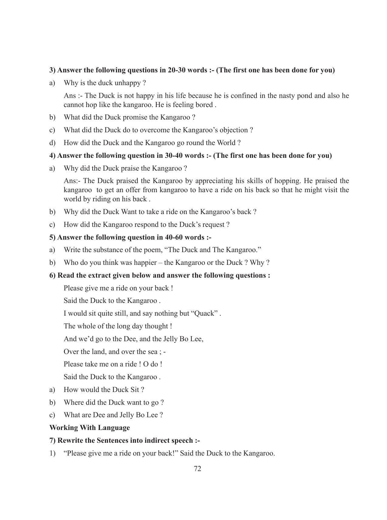 Tripura Board Class 8 English Workbooks - Page 72