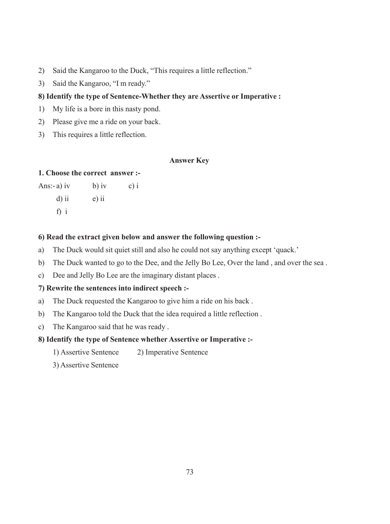 Tripura Board Class 8 English Workbooks - Page 73