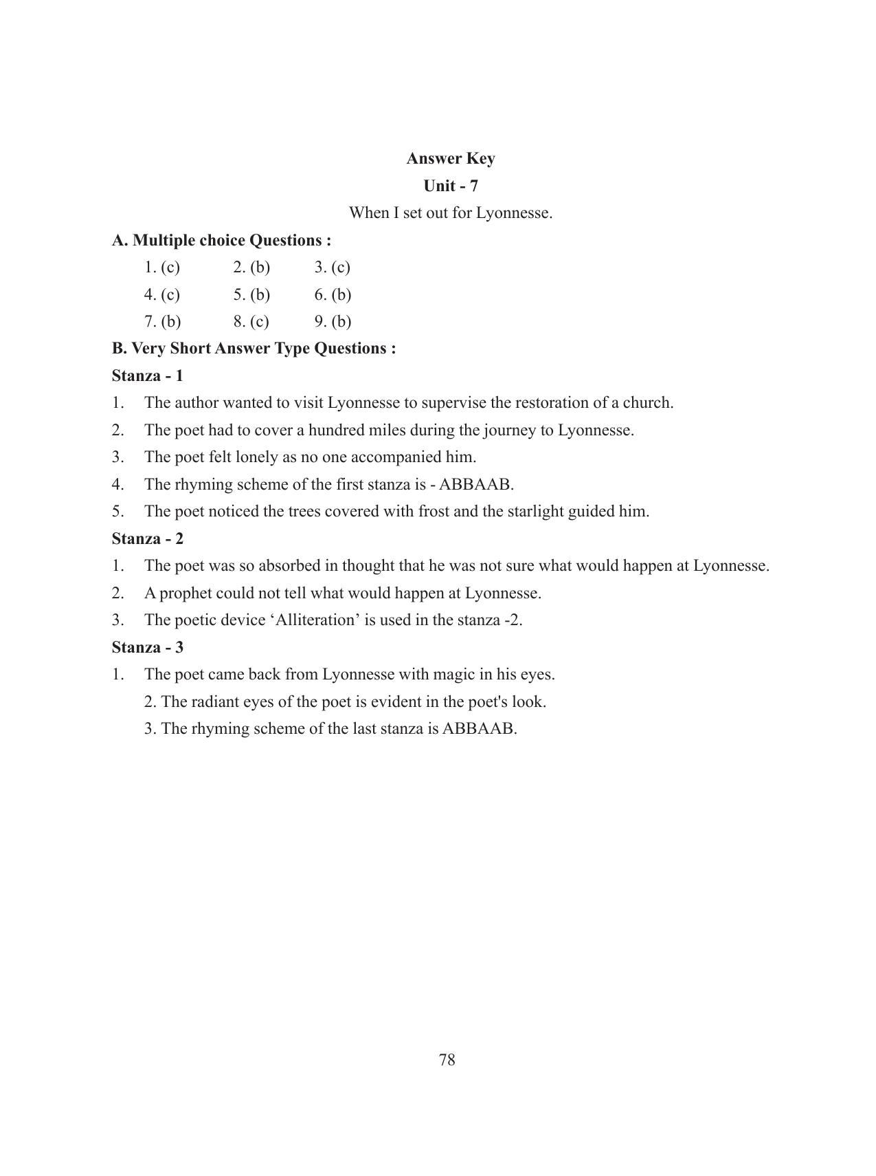 Tripura Board Class 8 English Workbooks - Page 78