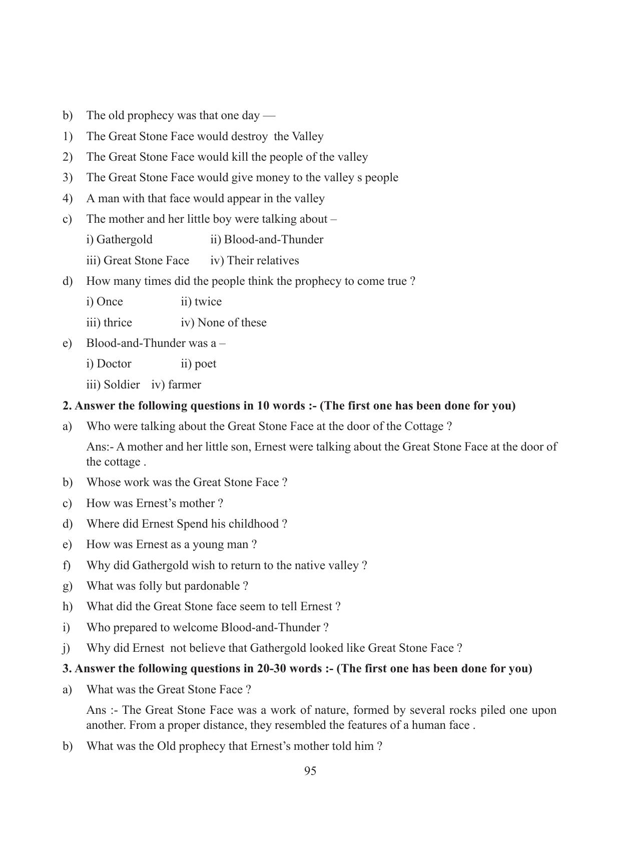 Tripura Board Class 8 English Workbooks - Page 95